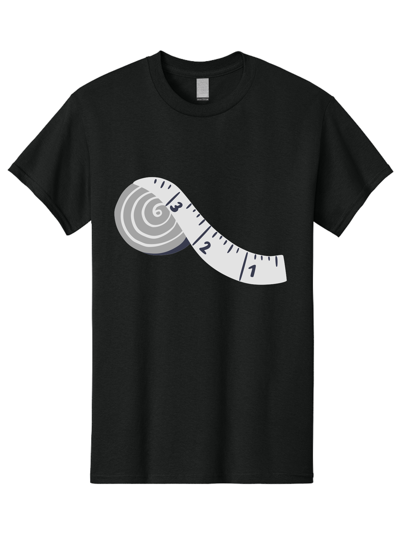 Tape-Measure Men'S Graphic Tee, 100% Cotton, Comfortable Casual Summer Wear, Machine Washable, Tape Measure, Measuring Tape, Flexible Ruler, Measurement Tool, Sewing, Crafting, Diy, Body Measurement, Weight Loss Aac122