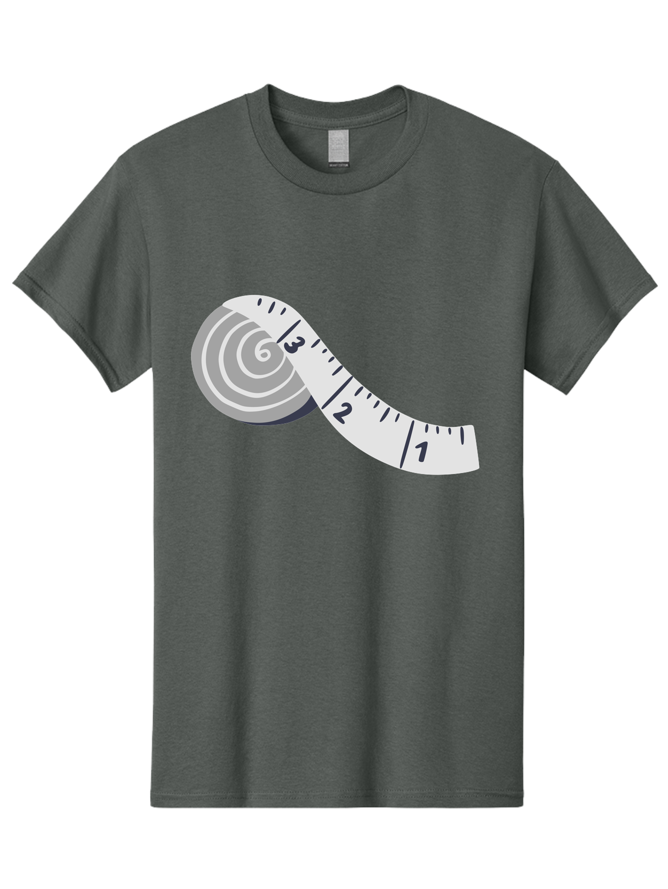 Tape-Measure Men'S Graphic Tee, 100% Cotton, Comfortable Casual Summer Wear, Machine Washable, Tape Measure, Measuring Tape, Flexible Ruler, Measurement Tool, Sewing, Crafting, Diy, Body Measurement, Weight Loss Aac122