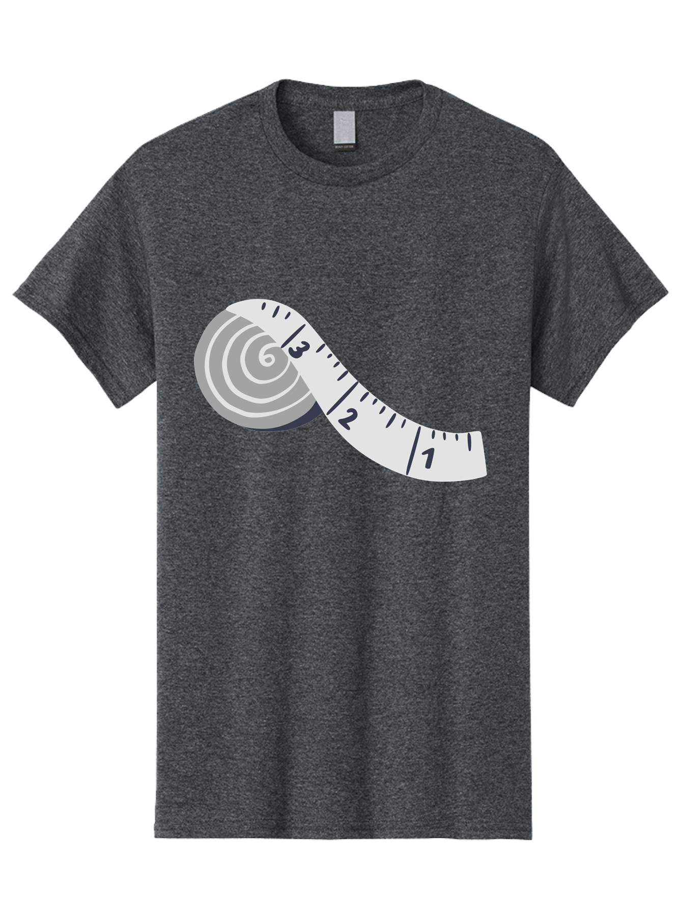 Tape-Measure Men'S Graphic Tee, 100% Cotton, Comfortable Casual Summer Wear, Machine Washable, Tape Measure, Measuring Tape, Flexible Ruler, Measurement Tool, Sewing, Crafting, Diy, Body Measurement, Weight Loss Aac122