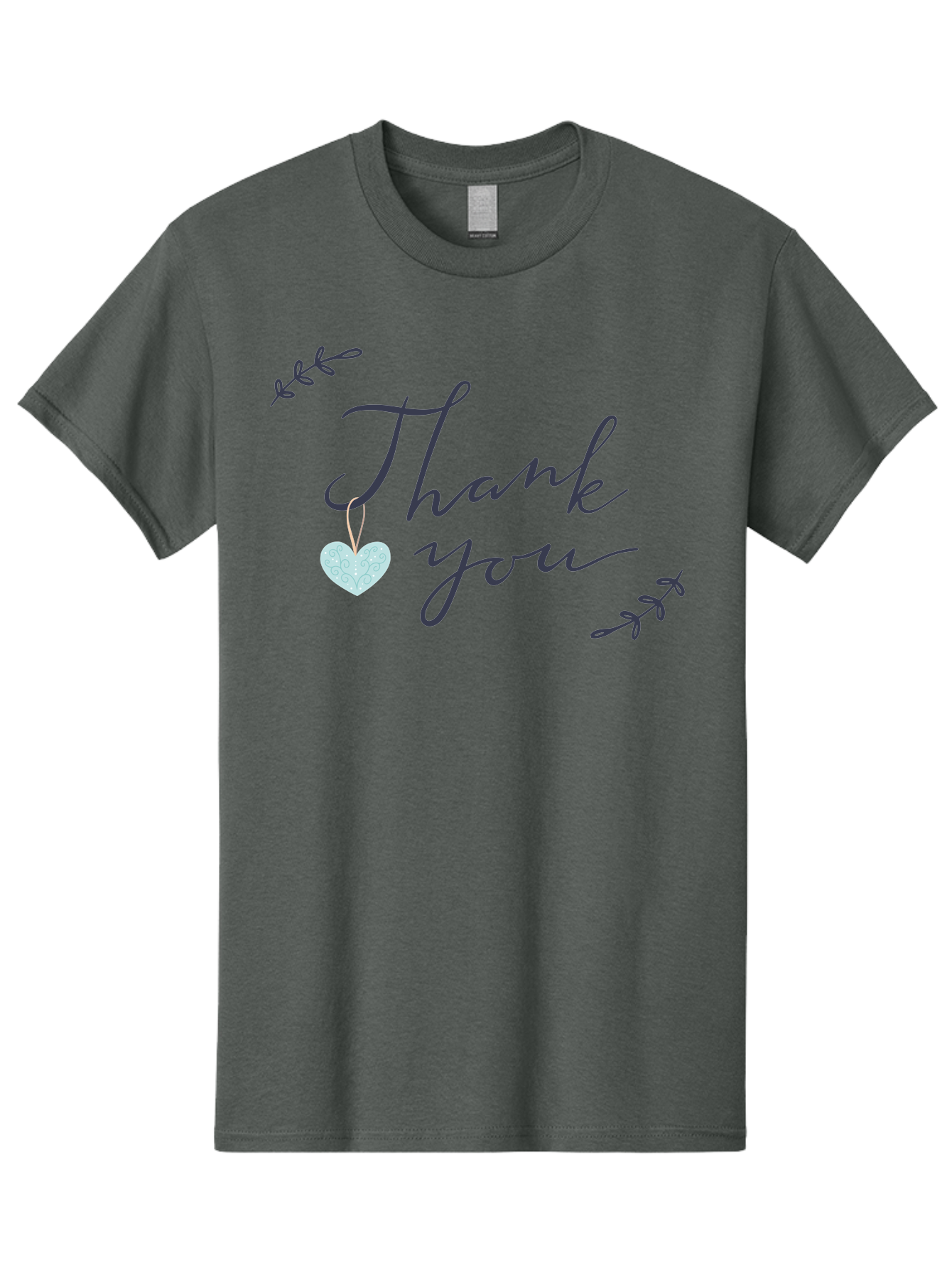 Thank-You-1 Men'S Graphic Tee, 100% Cotton, Comfortable Casual Summer Wear, Machine Washable, Thank You Message, Gratitude, Appreciation, Heart Symbol, Love, Kindness, Positive Vibes, Sweet Gesture, Purple Script, Glittery Heart Aac124