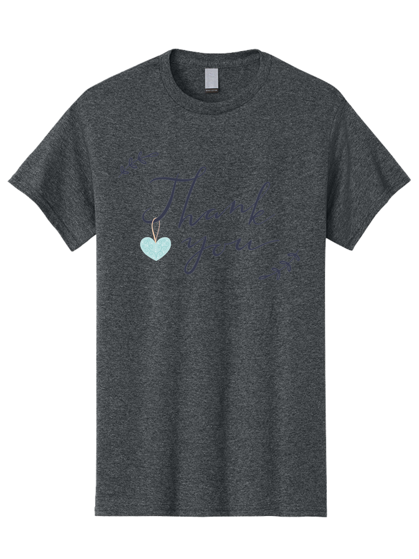 Thank-You-1 Men'S Graphic Tee, 100% Cotton, Comfortable Casual Summer Wear, Machine Washable, Thank You Message, Gratitude, Appreciation, Heart Symbol, Love, Kindness, Positive Vibes, Sweet Gesture, Purple Script, Glittery Heart Aac124