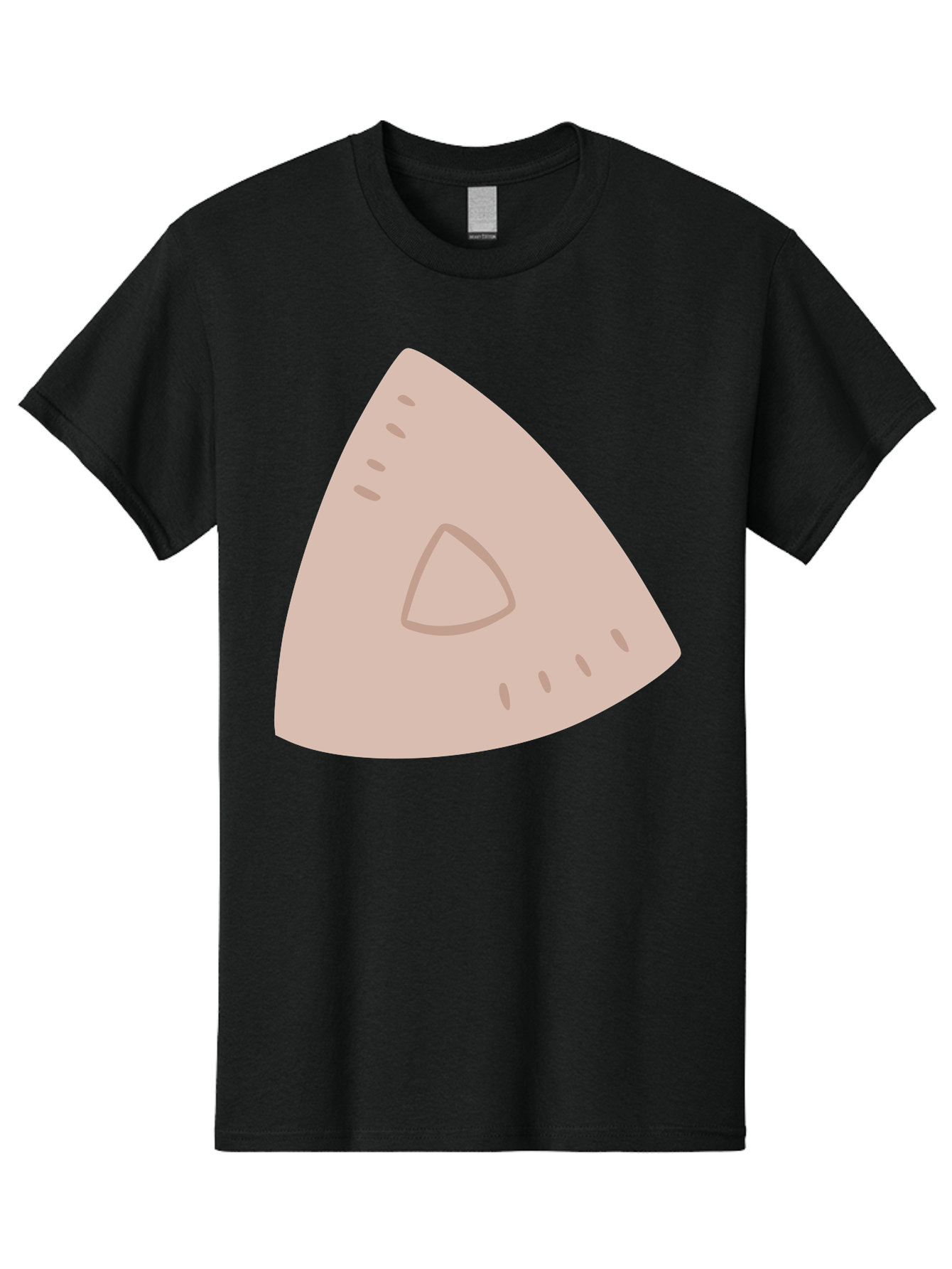 Triangle Men'S Graphic Tee, 100% Cotton, Comfortable Casual Summer Wear, Machine Washable, Tricorn Hat, Pirate Hat, Historical Fashion, 18Th Century Style, Cartoon Illustration, Minimalist Design, Simple Shapes, Muted Colors, Vintage Accessory Aac129