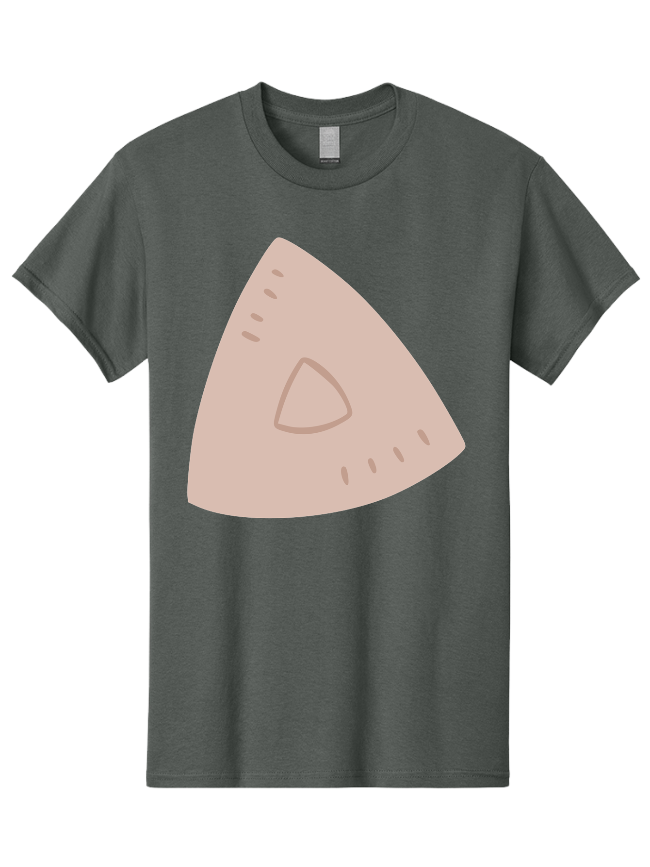 Triangle Men'S Graphic Tee, 100% Cotton, Comfortable Casual Summer Wear, Machine Washable, Tricorn Hat, Pirate Hat, Historical Fashion, 18Th Century Style, Cartoon Illustration, Minimalist Design, Simple Shapes, Muted Colors, Vintage Accessory Aac129