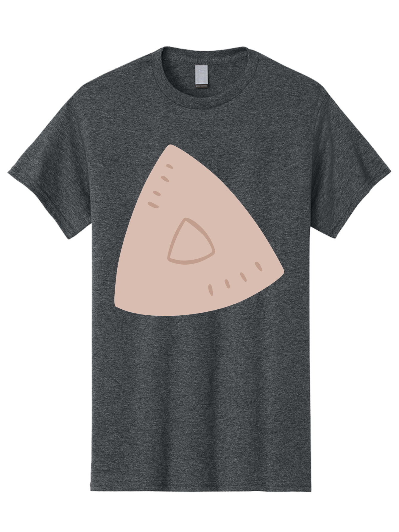 Triangle Men'S Graphic Tee, 100% Cotton, Comfortable Casual Summer Wear, Machine Washable, Tricorn Hat, Pirate Hat, Historical Fashion, 18Th Century Style, Cartoon Illustration, Minimalist Design, Simple Shapes, Muted Colors, Vintage Accessory Aac129