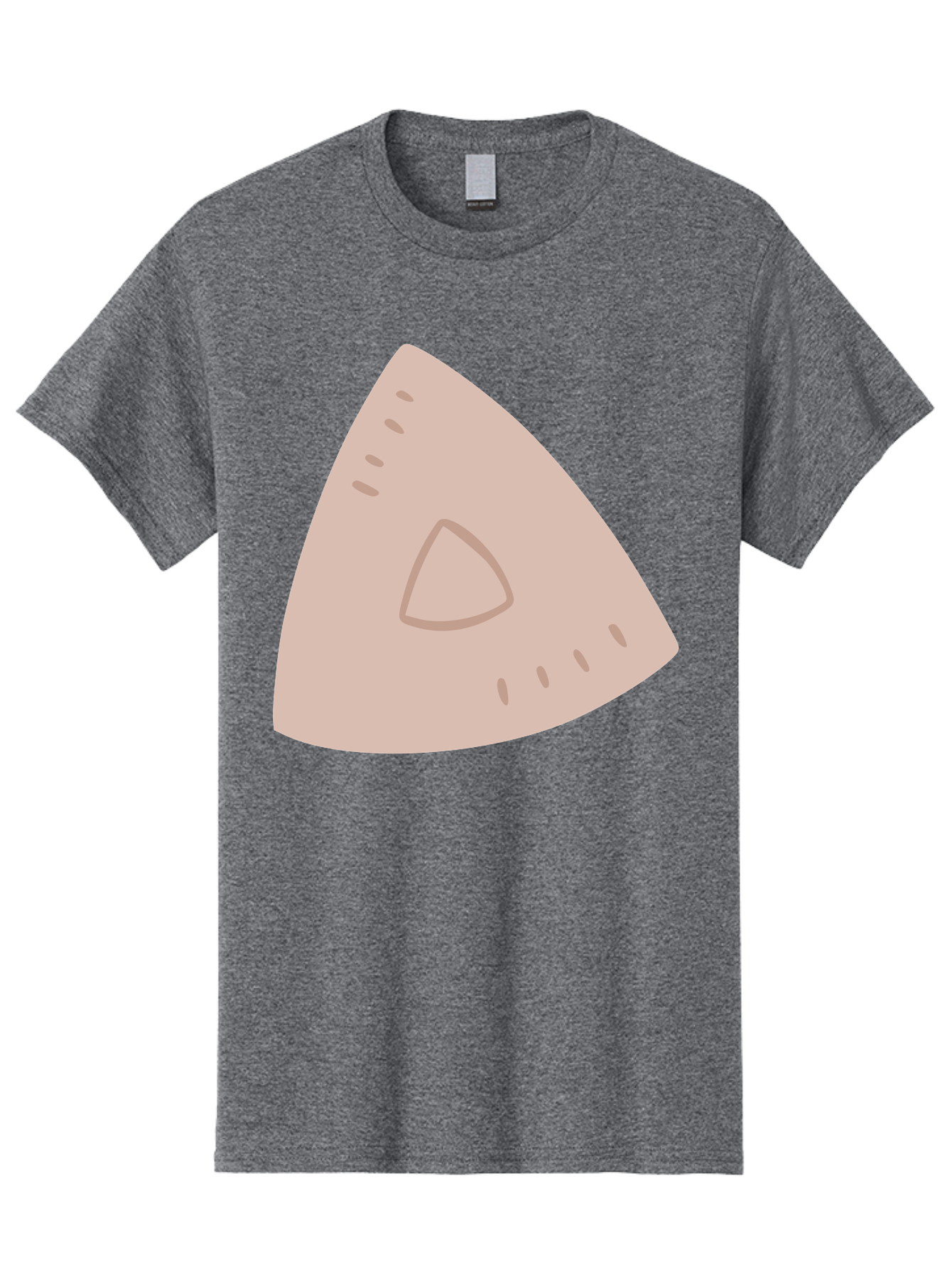 Triangle Men'S Graphic Tee, 100% Cotton, Comfortable Casual Summer Wear, Machine Washable, Tricorn Hat, Pirate Hat, Historical Fashion, 18Th Century Style, Cartoon Illustration, Minimalist Design, Simple Shapes, Muted Colors, Vintage Accessory Aac129