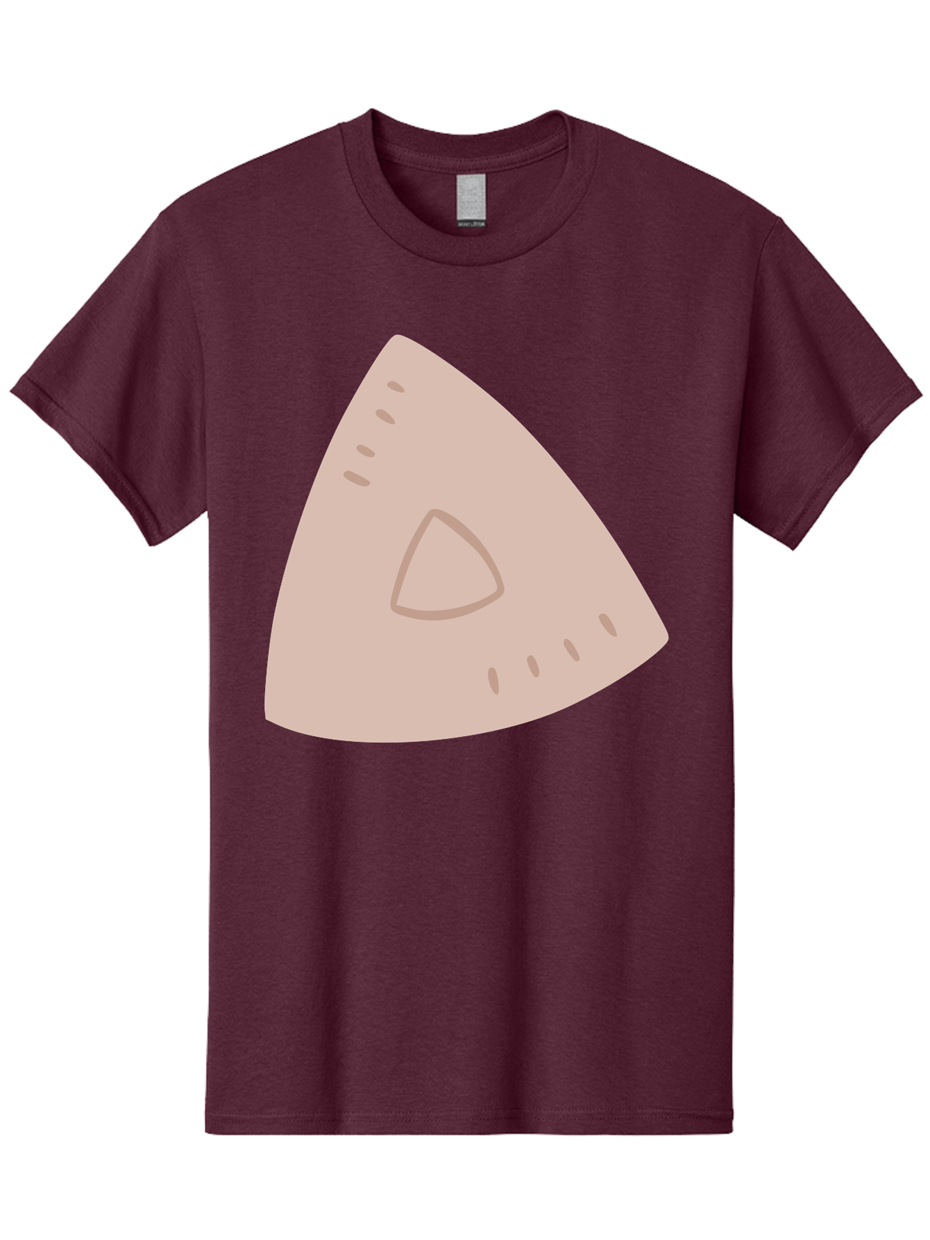 Triangle Men'S Graphic Tee, 100% Cotton, Comfortable Casual Summer Wear, Machine Washable, Tricorn Hat, Pirate Hat, Historical Fashion, 18Th Century Style, Cartoon Illustration, Minimalist Design, Simple Shapes, Muted Colors, Vintage Accessory Aac129