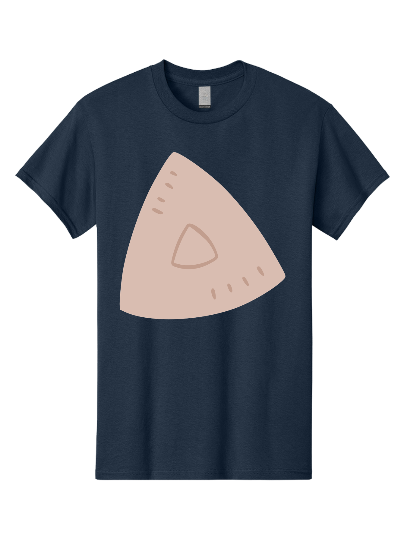 Triangle Men'S Graphic Tee, 100% Cotton, Comfortable Casual Summer Wear, Machine Washable, Tricorn Hat, Pirate Hat, Historical Fashion, 18Th Century Style, Cartoon Illustration, Minimalist Design, Simple Shapes, Muted Colors, Vintage Accessory Aac129