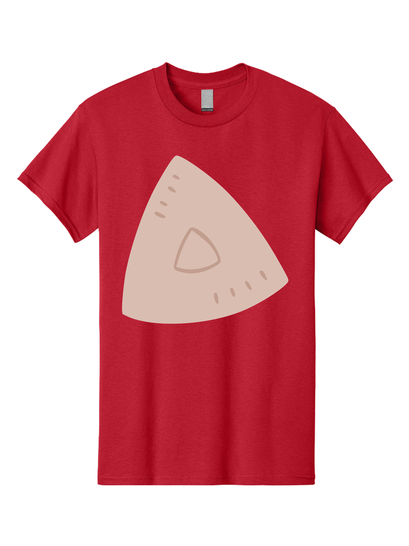 Triangle Men'S Graphic Tee, 100% Cotton, Comfortable Casual Summer Wear, Machine Washable, Tricorn Hat, Pirate Hat, Historical Fashion, 18Th Century Style, Cartoon Illustration, Minimalist Design, Simple Shapes, Muted Colors, Vintage Accessory Aac129