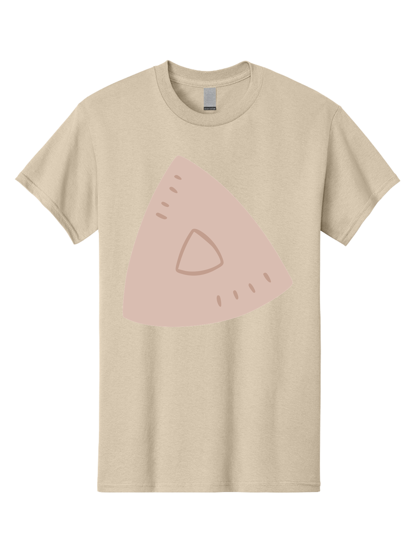 Triangle Men'S Graphic Tee, 100% Cotton, Comfortable Casual Summer Wear, Machine Washable, Tricorn Hat, Pirate Hat, Historical Fashion, 18Th Century Style, Cartoon Illustration, Minimalist Design, Simple Shapes, Muted Colors, Vintage Accessory Aac129