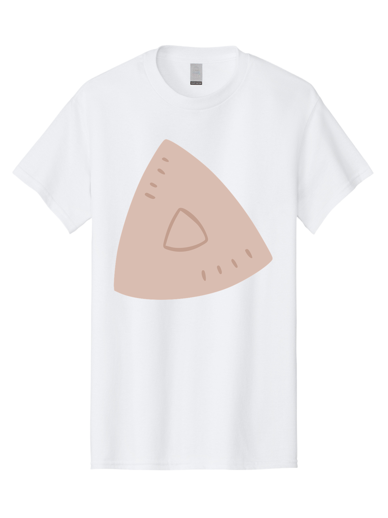 Triangle Men'S Graphic Tee, 100% Cotton, Comfortable Casual Summer Wear, Machine Washable, Tricorn Hat, Pirate Hat, Historical Fashion, 18Th Century Style, Cartoon Illustration, Minimalist Design, Simple Shapes, Muted Colors, Vintage Accessory Aac129
