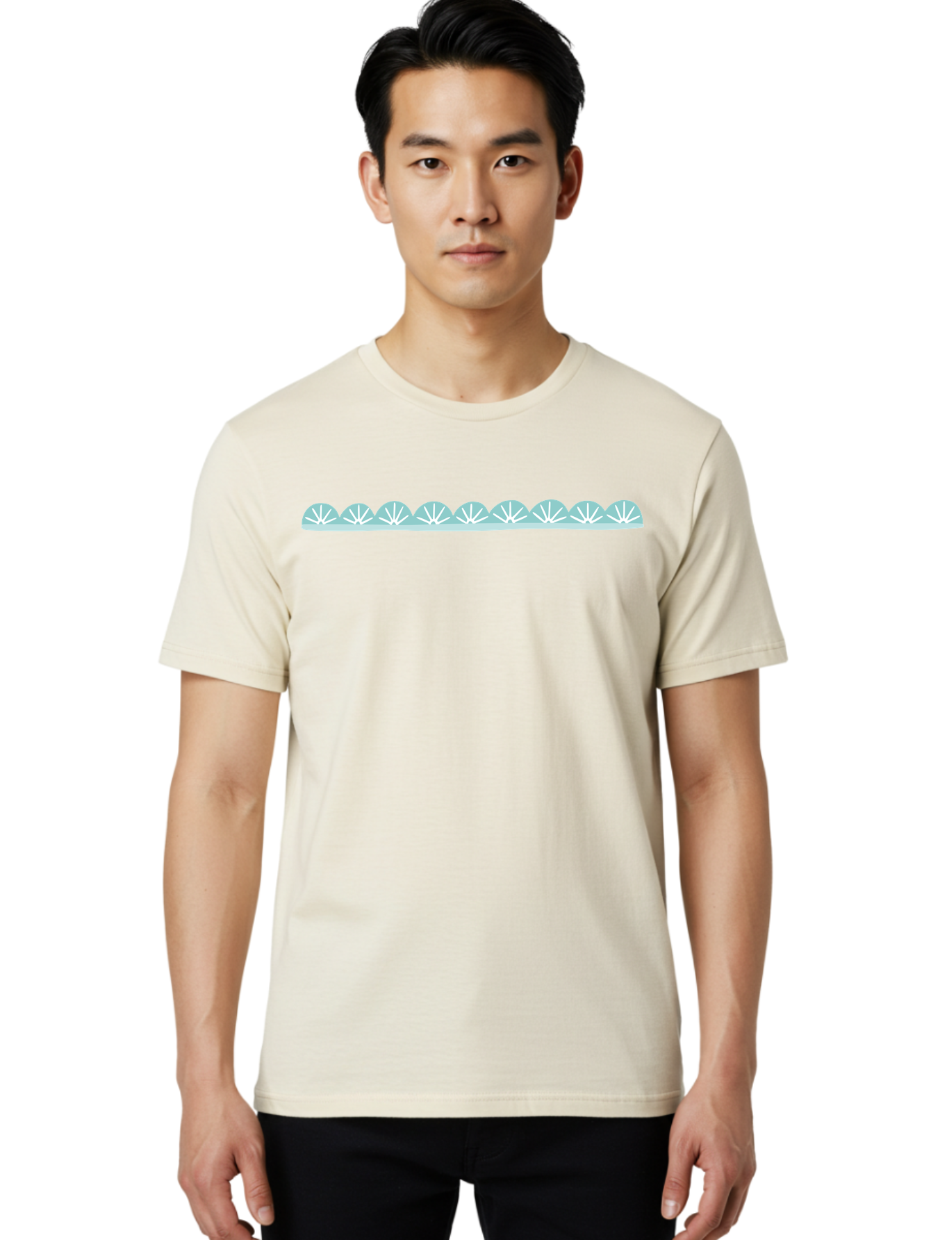 Umbrellas Men'S Graphic Tee, 100% Cotton, Comfortable Casual Summer Wear, Machine Washable, White Seashells, Shell Pattern, Ocean-Inspired Design, Coastal Decor, Beachy Vibe, Simple Illustration, Graphic Element Aac132