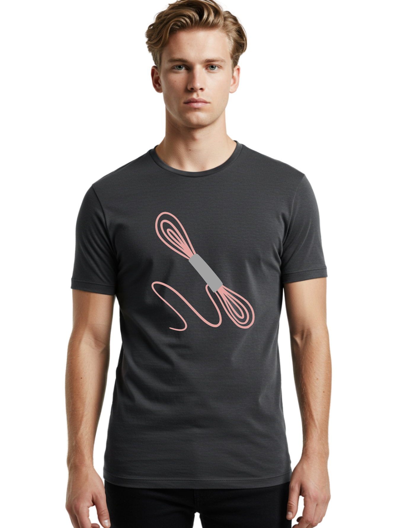 Whisk Men'S Graphic Tee, 100% Cotton, Comfortable Casual Summer Wear, Machine Washable, Cooking Utensils, Kitchen Tools, Whisk Design, Creative Graphics, Pastel Colors, Kitchenware, Cooking Essentials Aac133