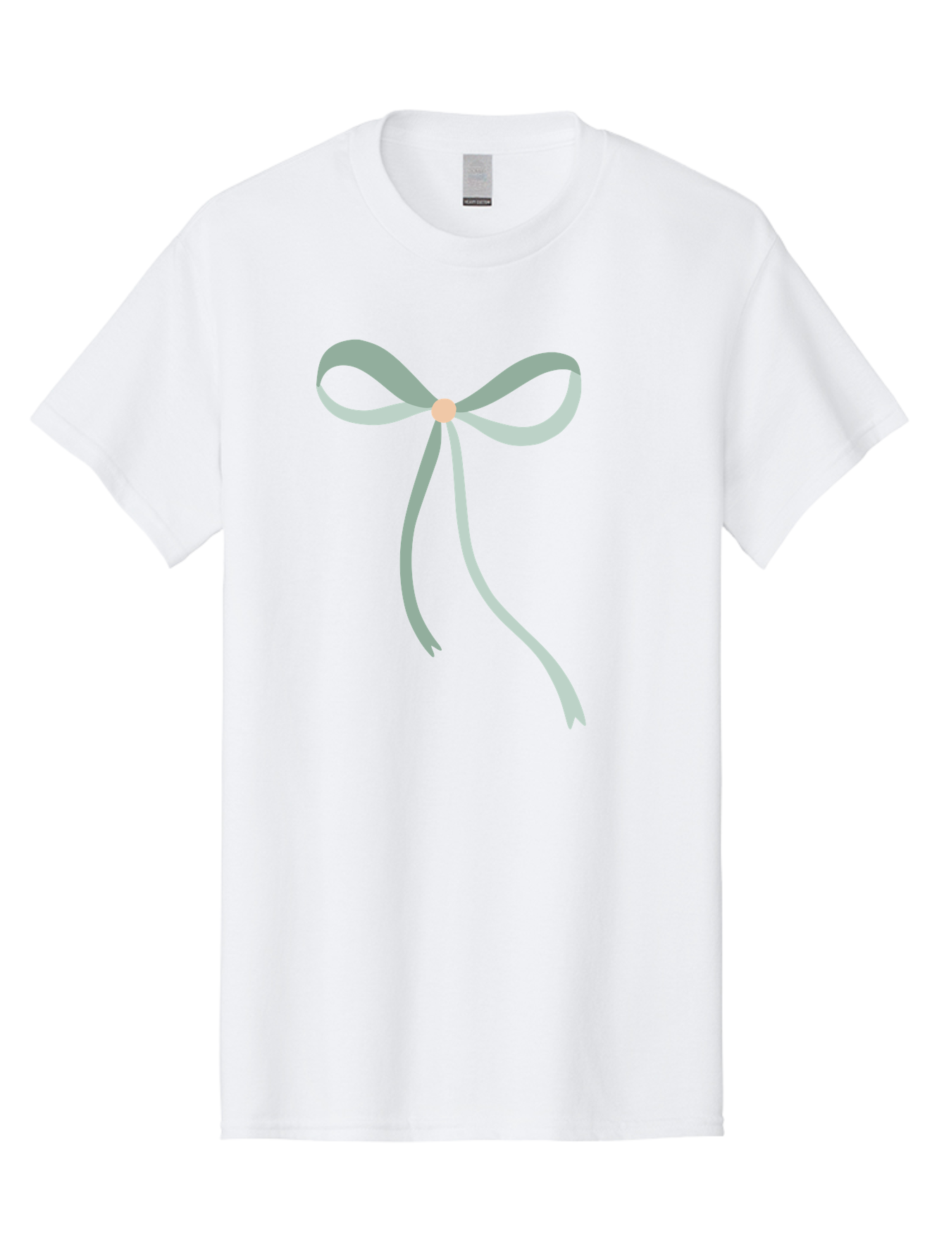 White-Bow Men'S Graphic Tee, 100% Cotton, Comfortable Casual Summer Wear, Machine Washable, Grey Ribbon, Bow Decoration, Gift Wrapping, Celebratory Decor, Party Favors, Elegant Design, Soft Pastel, Minimalist Style Aac134
