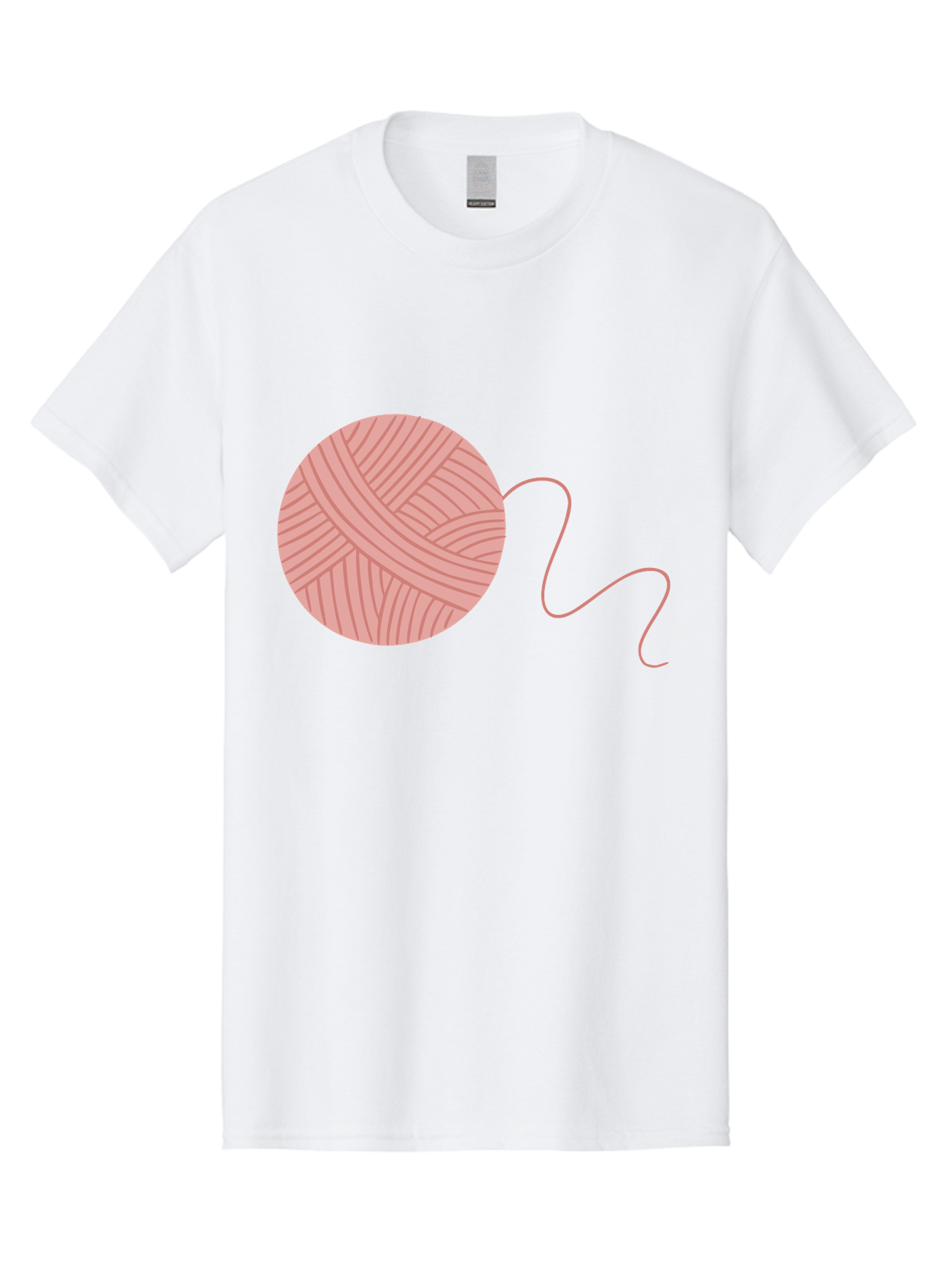 Yarn-Ball Men'S Graphic Tee, 100% Cotton, Comfortable Casual Summer Wear, Machine Washable, Pink Yarn, Ball Of Yarn, Knitting Supplies, Crochet Materials, Crafting Tools, Handmade Hobby, Diy Project, Yarn Thread, Pink Color Aac145