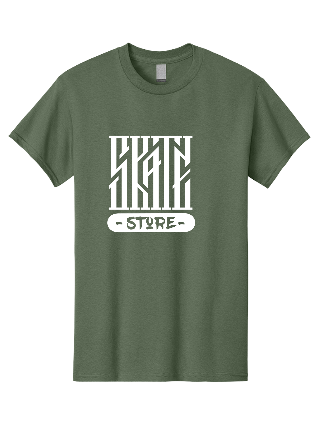 Hyn-Store Men'S Graphic Tee, 100% Cotton, Comfortable Casual Summer Wear, Machine Washable, Stylish Typography, Store Branding, Hyln Store, Modern Logo, Minimalist Design, Retail Identity, Green And White Color Scheme, Fashion Branding Aac150