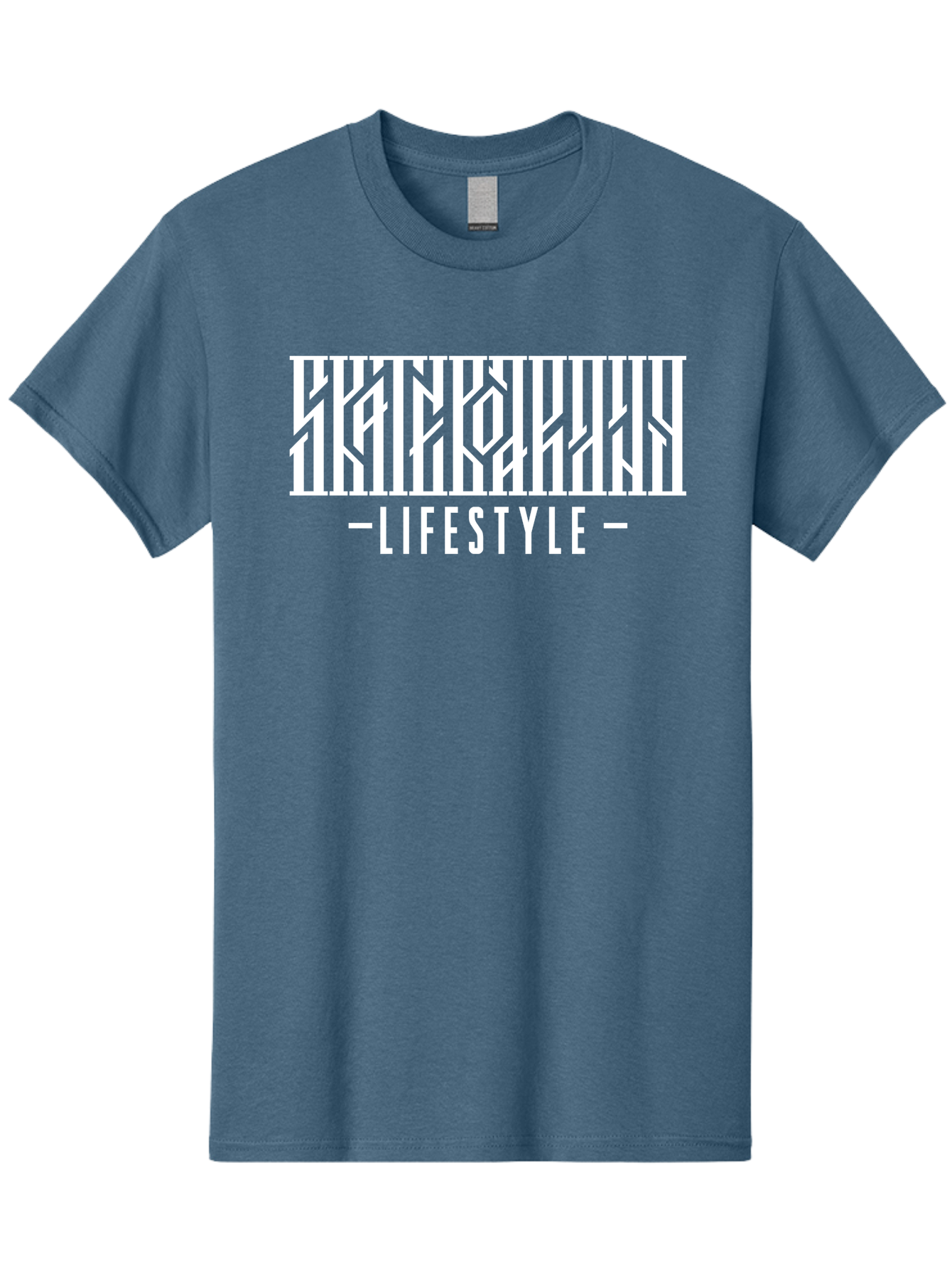 Lifestyle-1 Men'S Graphic Tee, 100% Cotton, Comfortable Casual Summer Wear, Machine Washable, Lifestyle Branding, White Typography, Modern Design, Geometric Patterns, Fashion Statement, Urban Style, Chic Aesthetics Aac151