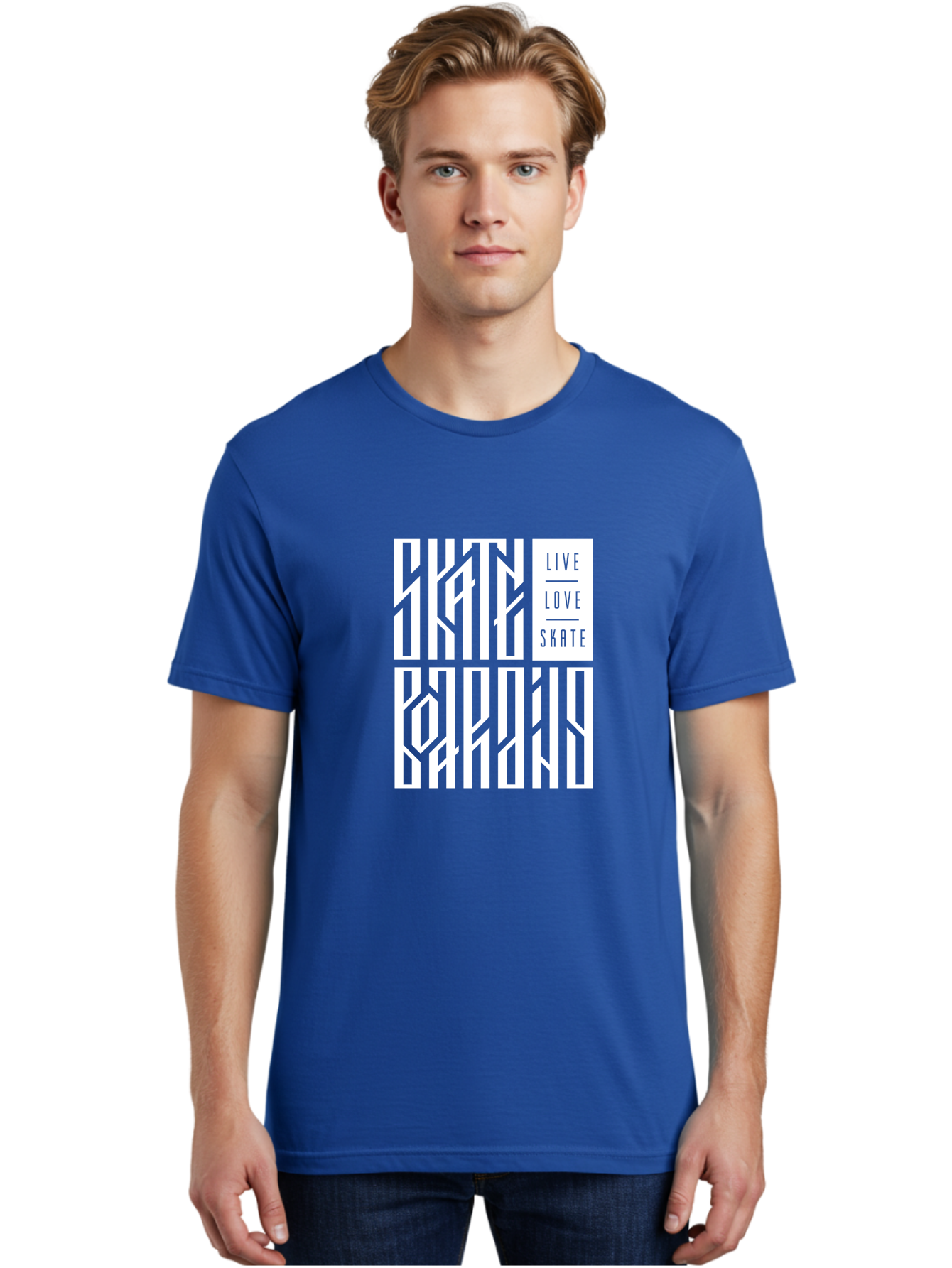 Live-Love-Skate-1 Men'S Graphic Tee, 100% Cotton, Comfortable Casual Summer Wear, Machine Washable, Skateboarding Culture, Action Sports, Extreme Sports, Skate Lifestyle, Streetwear Fashion, Urban Style, Skateboard Graphics, Skateboard Art Aac153