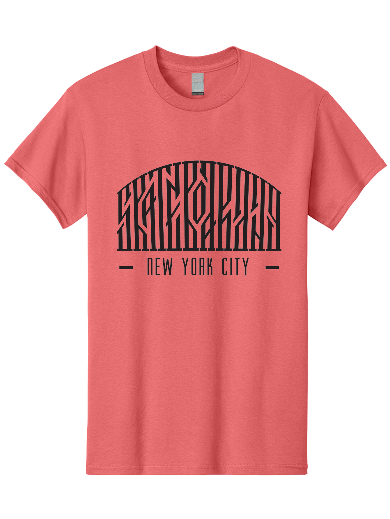 Manhattan-New-York-City Men'S Graphic Tee, 100% Cotton, Comfortable Casual Summer Wear, Machine Washable, New York City, Nyc, Manhattan, City Life, Urban Landscape, Graphic Design, Typography, Cityscape, Modern Art, Abstract Design Aac156