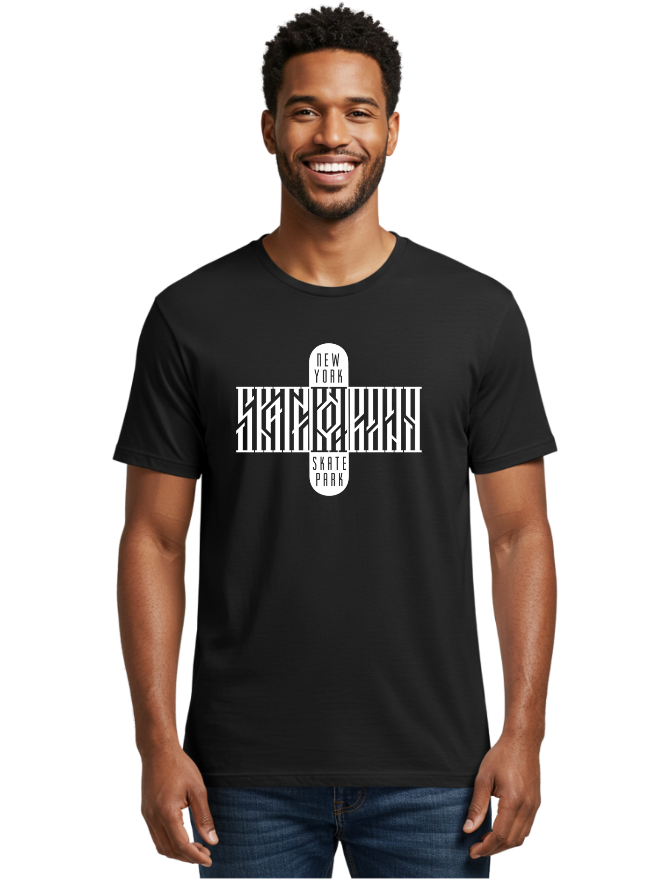 New-York-Skate-Park Men'S Graphic Tee, 100% Cotton, Comfortable Casual Summer Wear, Machine Washable, Skateboarding, Skate Park, New York, Street Art, Skate Culture, Urban Sports, Skateboard Graphics, Skateboarding Community, Action Sports Aac159