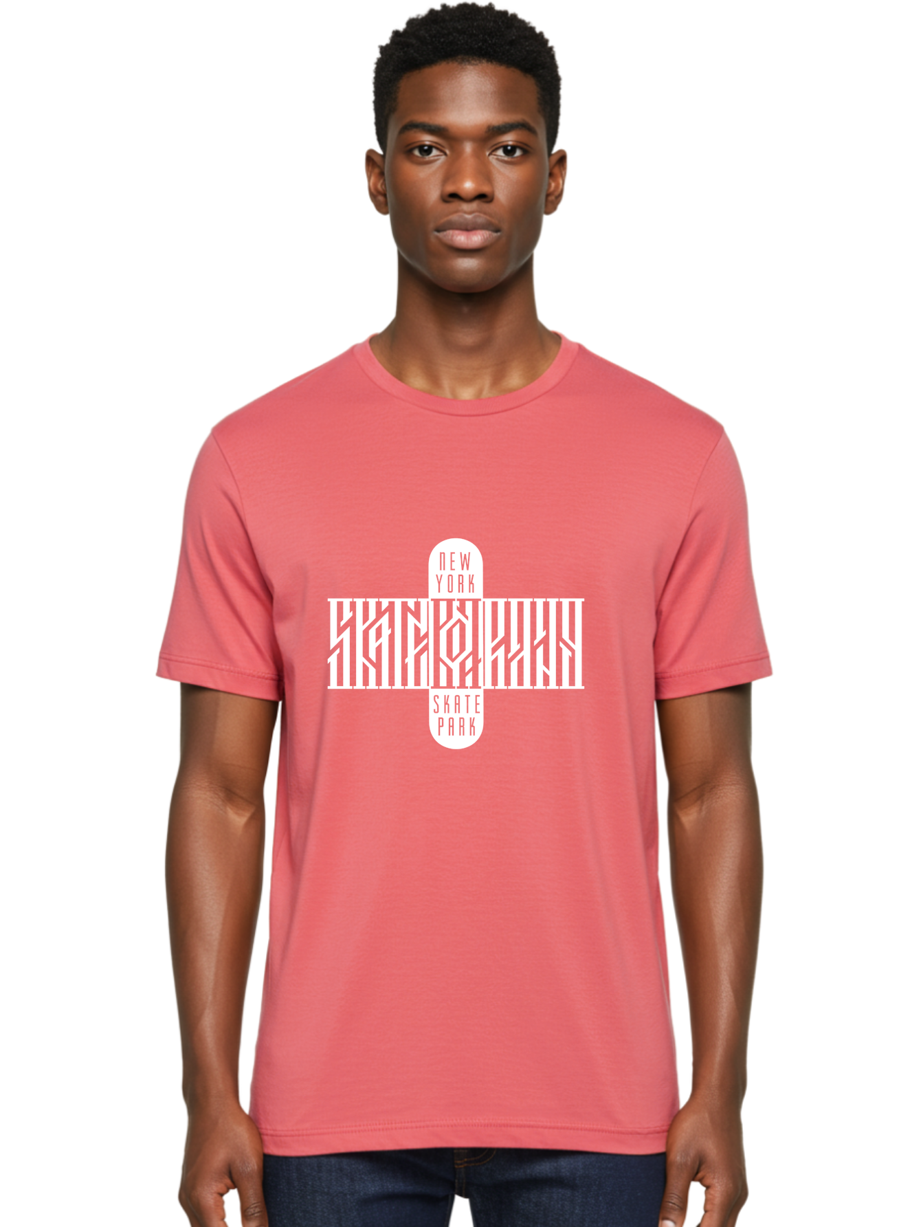 New-York-Skate-Park Men'S Graphic Tee, 100% Cotton, Comfortable Casual Summer Wear, Machine Washable, Skateboarding, Skate Park, New York, Street Art, Skate Culture, Urban Sports, Skateboard Graphics, Skateboarding Community, Action Sports Aac159