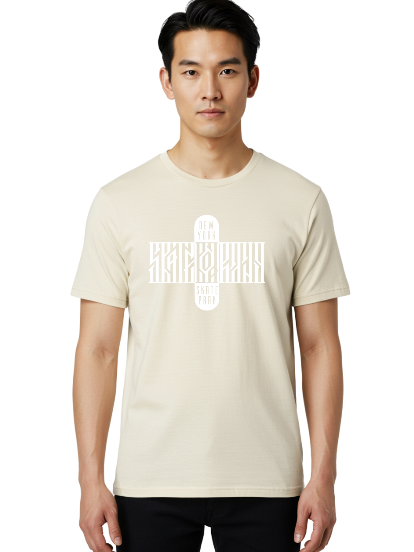 New-York-Skate-Park Men'S Graphic Tee, 100% Cotton, Comfortable Casual Summer Wear, Machine Washable, Skateboarding, Skate Park, New York, Street Art, Skate Culture, Urban Sports, Skateboard Graphics, Skateboarding Community, Action Sports Aac159