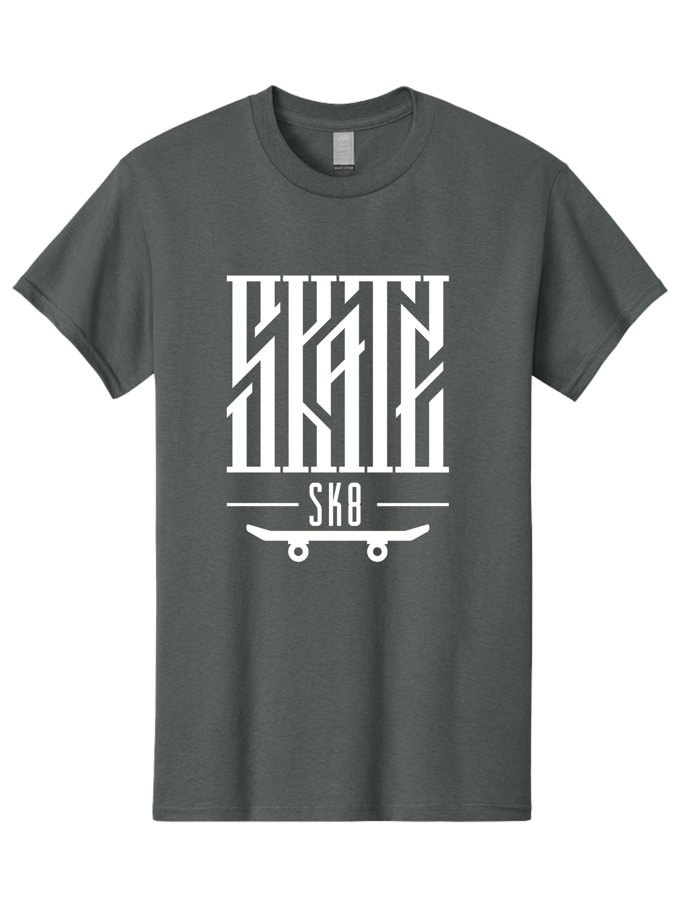 Sk8-1 Men'S Graphic Tee, 100% Cotton, Comfortable Casual Summer Wear, Machine Washable, Stylish Typography, Skateboard Culture, Sk8 Logo, White Graphics, Skateboarding Lifestyle, Streetwear Fashion, Graphic Design Aac160