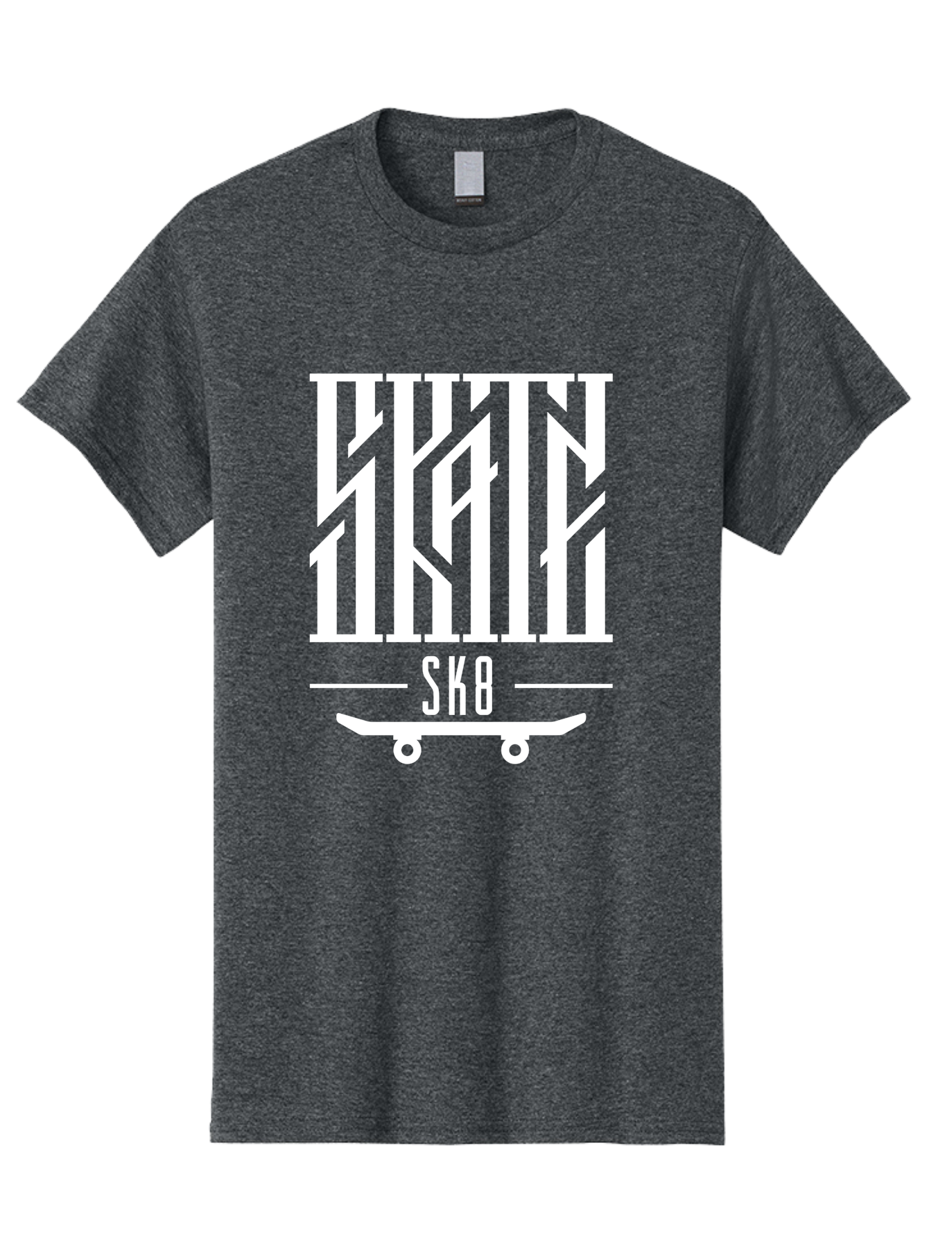 Sk8-1 Men'S Graphic Tee, 100% Cotton, Comfortable Casual Summer Wear, Machine Washable, Stylish Typography, Skateboard Culture, Sk8 Logo, White Graphics, Skateboarding Lifestyle, Streetwear Fashion, Graphic Design Aac160
