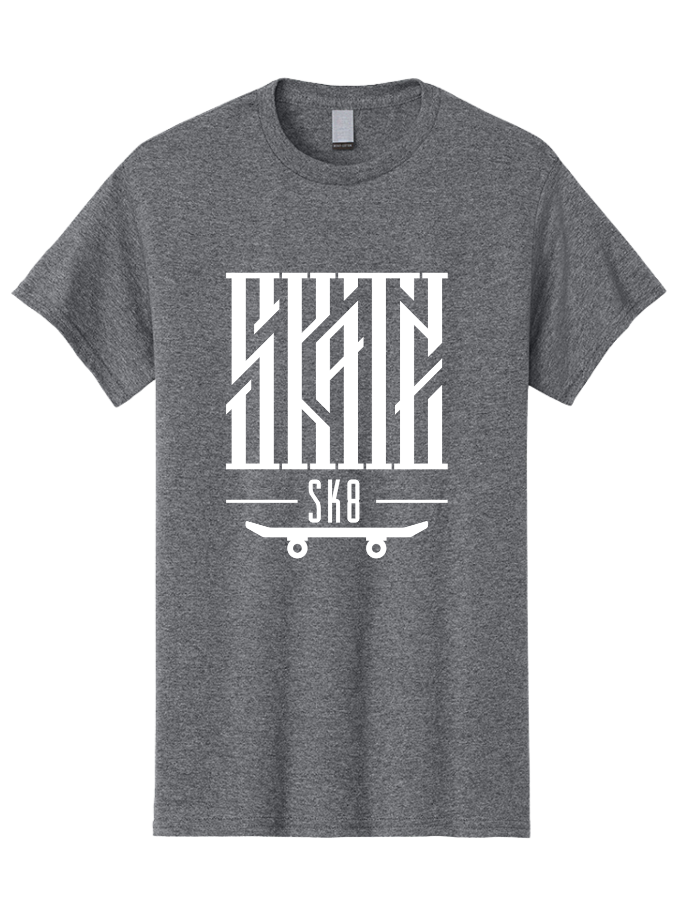 Sk8-1 Men'S Graphic Tee, 100% Cotton, Comfortable Casual Summer Wear, Machine Washable, Stylish Typography, Skateboard Culture, Sk8 Logo, White Graphics, Skateboarding Lifestyle, Streetwear Fashion, Graphic Design Aac160