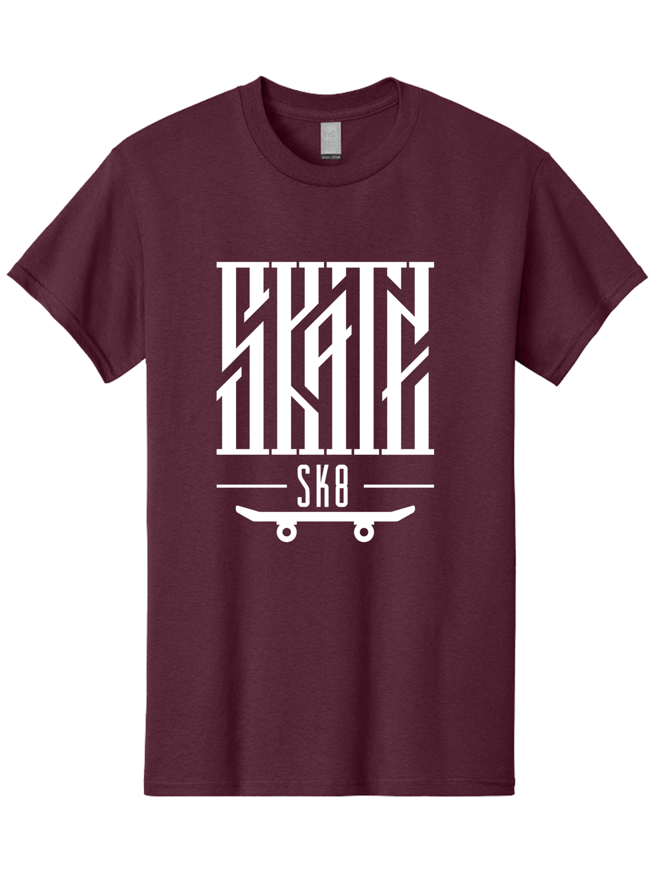 Sk8-1 Men'S Graphic Tee, 100% Cotton, Comfortable Casual Summer Wear, Machine Washable, Stylish Typography, Skateboard Culture, Sk8 Logo, White Graphics, Skateboarding Lifestyle, Streetwear Fashion, Graphic Design Aac160