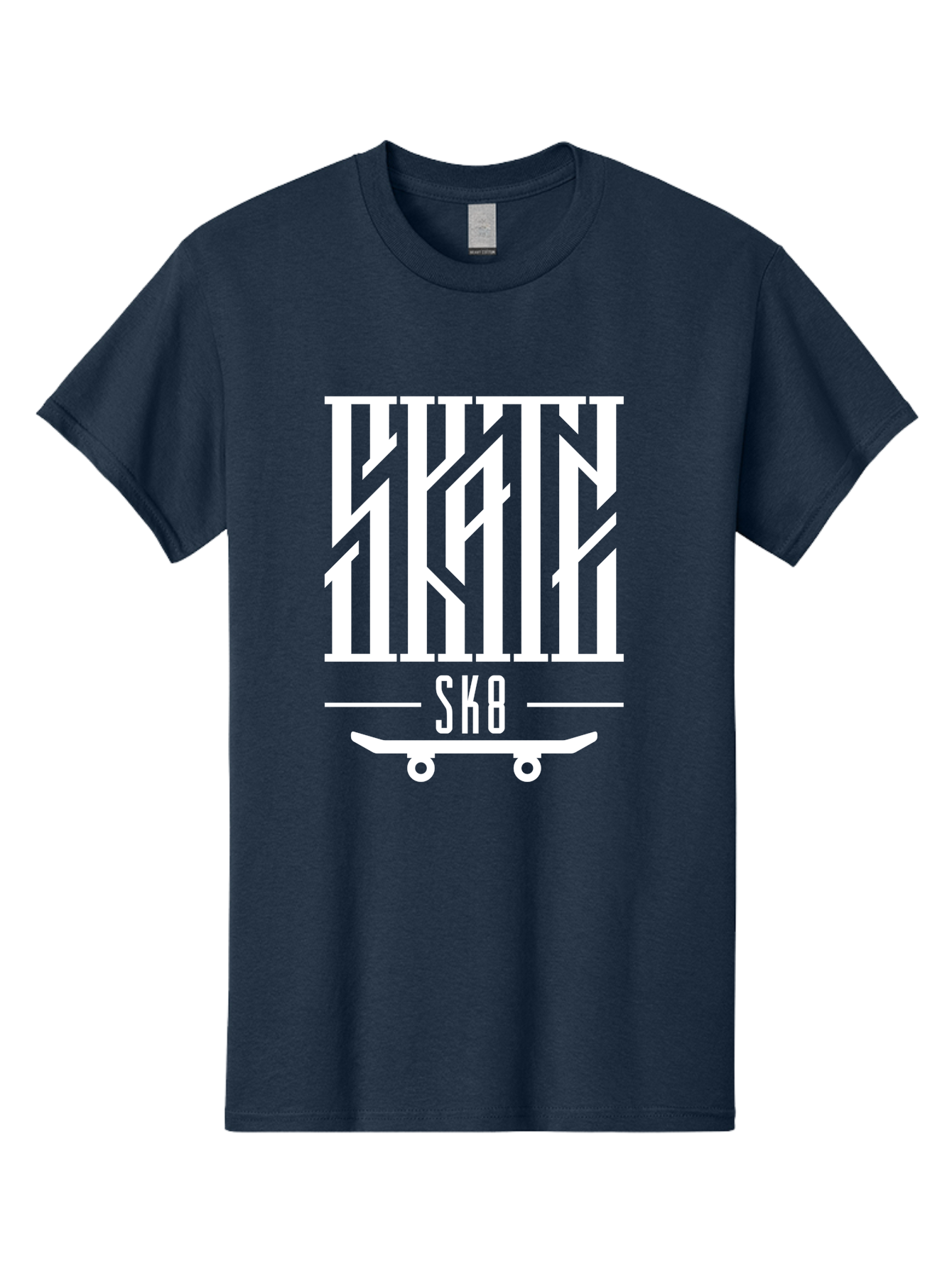 Sk8-1 Men'S Graphic Tee, 100% Cotton, Comfortable Casual Summer Wear, Machine Washable, Stylish Typography, Skateboard Culture, Sk8 Logo, White Graphics, Skateboarding Lifestyle, Streetwear Fashion, Graphic Design Aac160