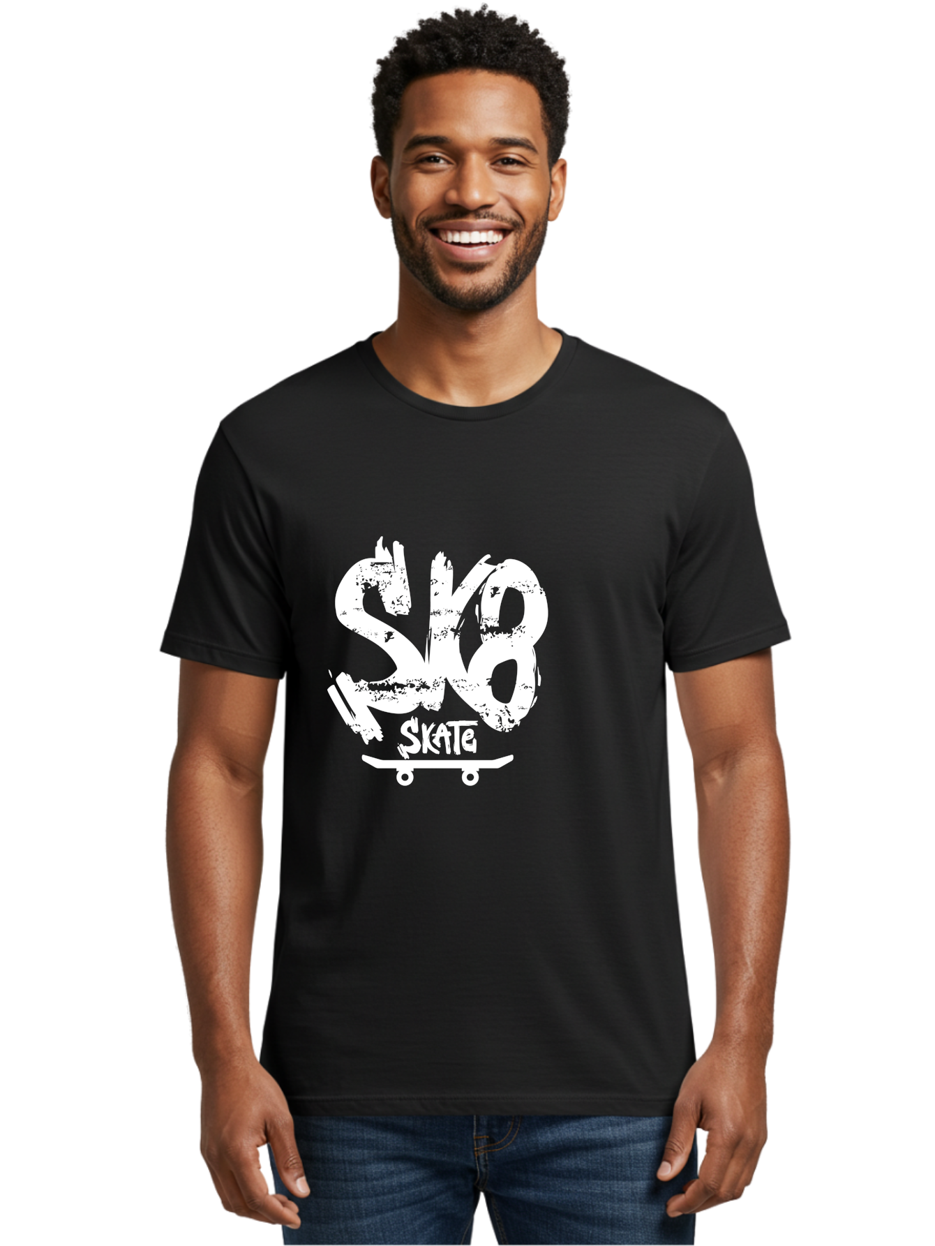 Sk8-2 Men'S Graphic Tee, 100% Cotton, Comfortable Casual Summer Wear, Machine Washable, Skateboarding Logo, Skate Culture, Streetwear Fashion, Action Sports, Skateboarding Brand, Edgy Design, Youth Lifestyle, Skateboard Graphics Aac161