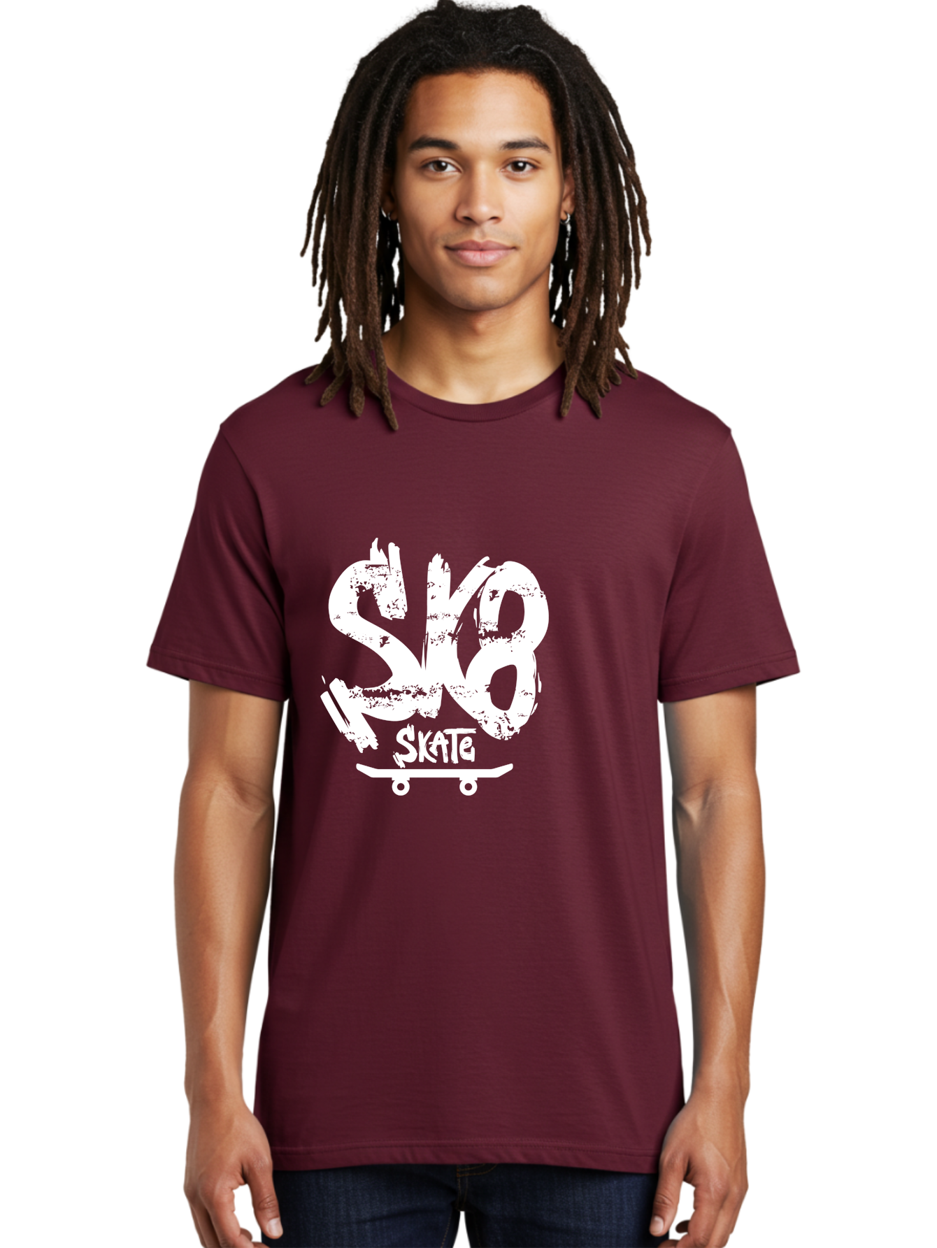 Sk8-2 Men'S Graphic Tee, 100% Cotton, Comfortable Casual Summer Wear, Machine Washable, Skateboarding Logo, Skate Culture, Streetwear Fashion, Action Sports, Skateboarding Brand, Edgy Design, Youth Lifestyle, Skateboard Graphics Aac161
