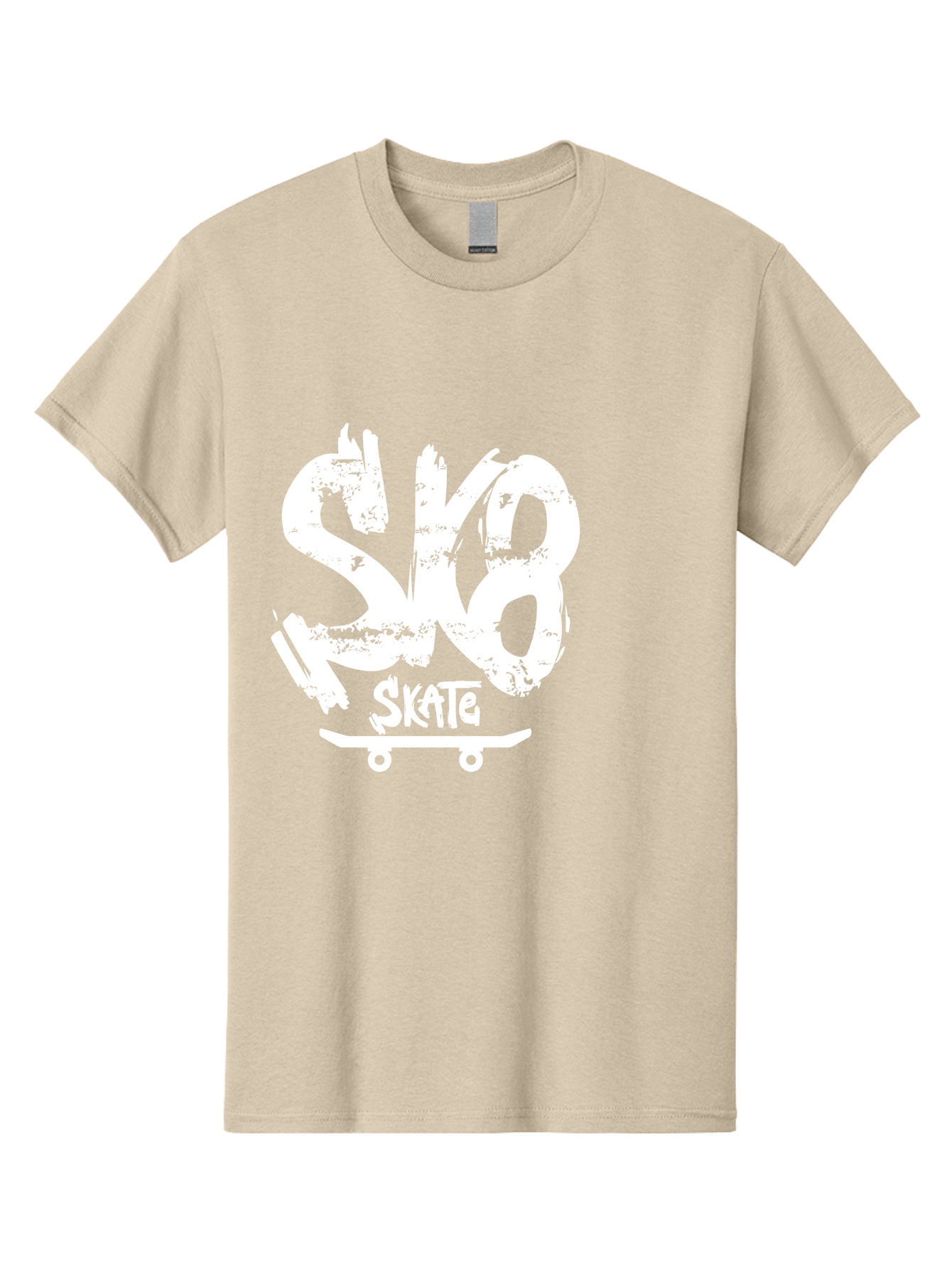 Sk8-2 Men'S Graphic Tee, 100% Cotton, Comfortable Casual Summer Wear, Machine Washable, Skateboarding Logo, Skate Culture, Streetwear Fashion, Action Sports, Skateboarding Brand, Edgy Design, Youth Lifestyle, Skateboard Graphics Aac161