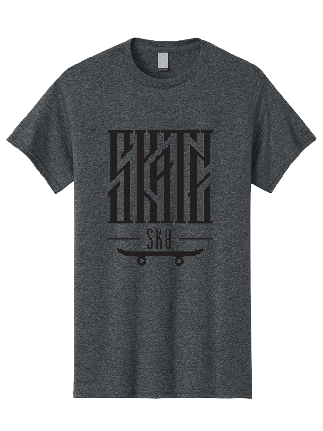 Sk8-3 Men'S Graphic Tee, 100% Cotton, Comfortable Casual Summer Wear, Machine Washable, Skateboarding, Sk8, Skate Culture, Streetwear, Extreme Sports, Graphic Design, Urban Style, Skateboard Graphics, Black And Green Design, Skateboard Art Aac162