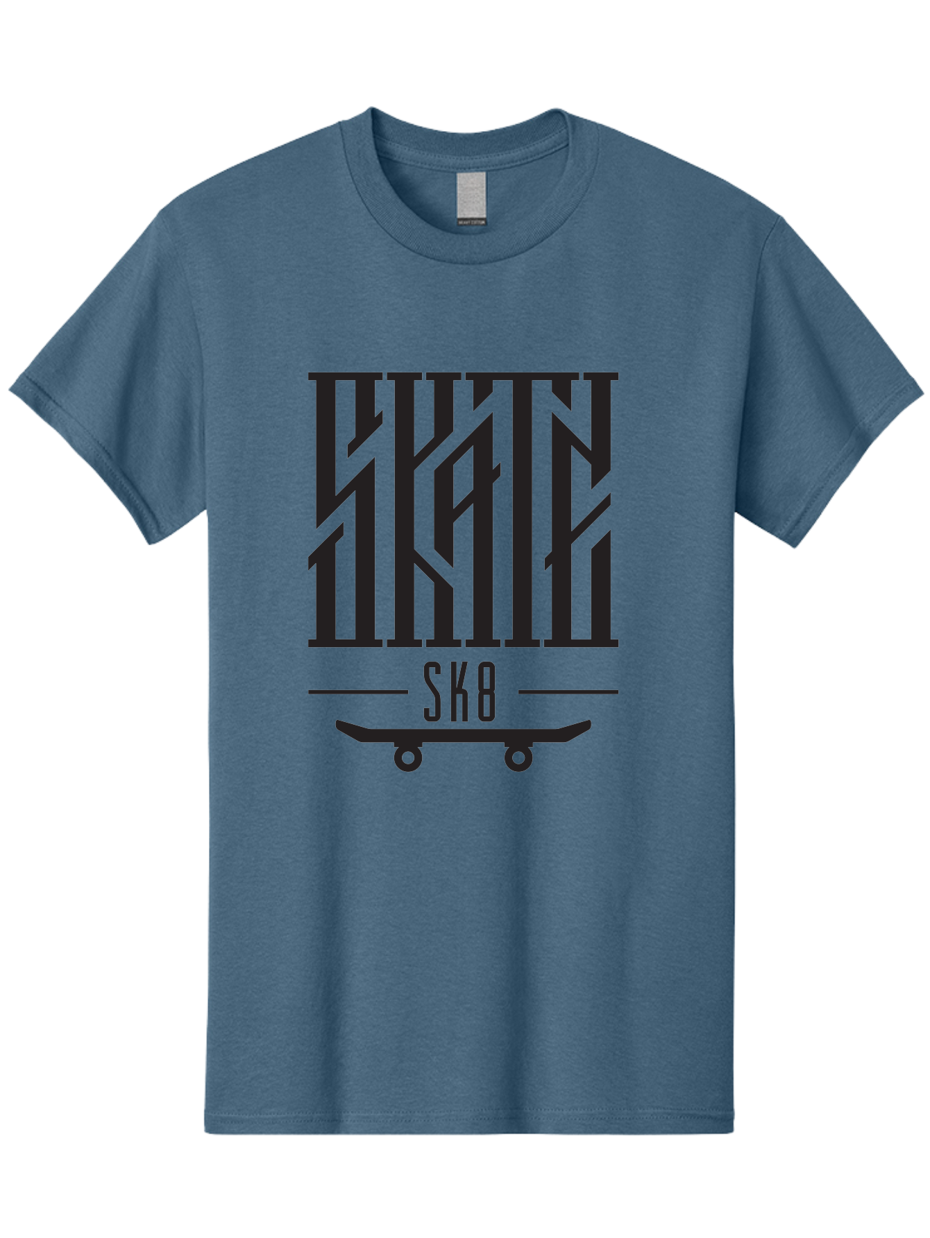 Sk8-3 Men'S Graphic Tee, 100% Cotton, Comfortable Casual Summer Wear, Machine Washable, Skateboarding, Sk8, Skate Culture, Streetwear, Extreme Sports, Graphic Design, Urban Style, Skateboard Graphics, Black And Green Design, Skateboard Art Aac162
