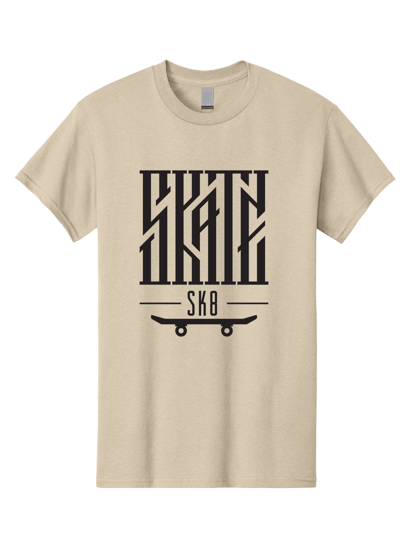 Sk8-3 Men'S Graphic Tee, 100% Cotton, Comfortable Casual Summer Wear, Machine Washable, Skateboarding, Sk8, Skate Culture, Streetwear, Extreme Sports, Graphic Design, Urban Style, Skateboard Graphics, Black And Green Design, Skateboard Art Aac162