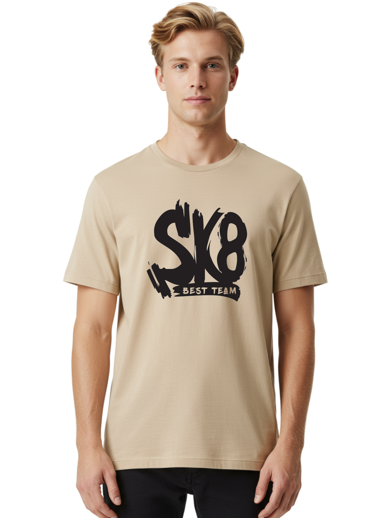 Sk8-Best-Team-1 Men'S Graphic Tee, 100% Cotton, Comfortable Casual Summer Wear, Machine Washable, Sk8 Best Team, Skate Team Logo, Skateboarding Graphics, Team Branding, Urban Sports, Action Sports, Skate Culture, Team Identity Aac163
