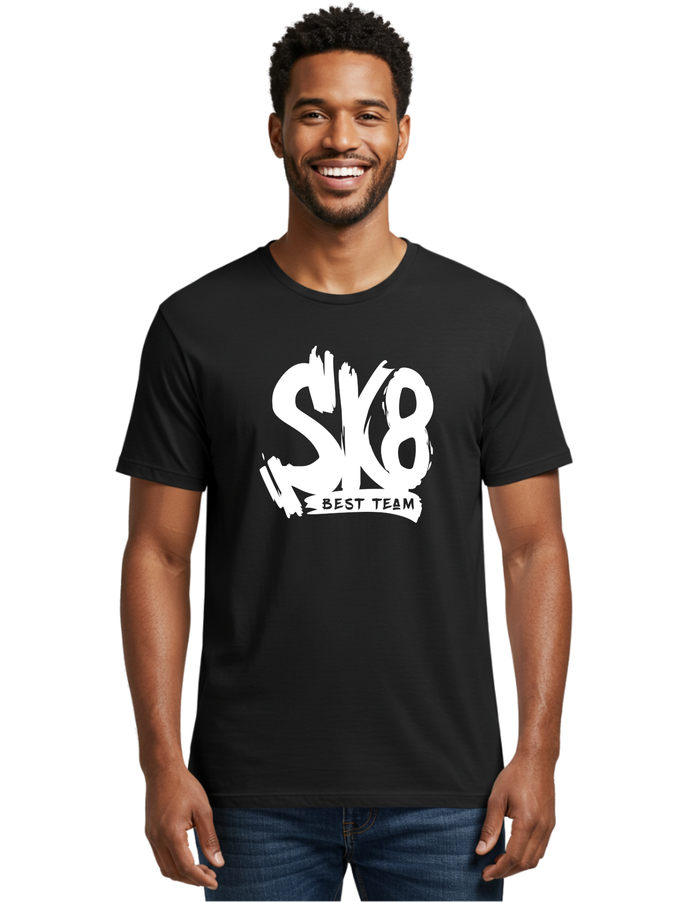 Sk8-Best-Team Men'S Graphic Tee, 100% Cotton, Comfortable Casual Summer Wear, Machine Washable, Action Sports Team Logo, Skateboarding Graphics, Team Spirit, Best Team Logo, Sports Branding, Team Identity, Skate Culture Aac164