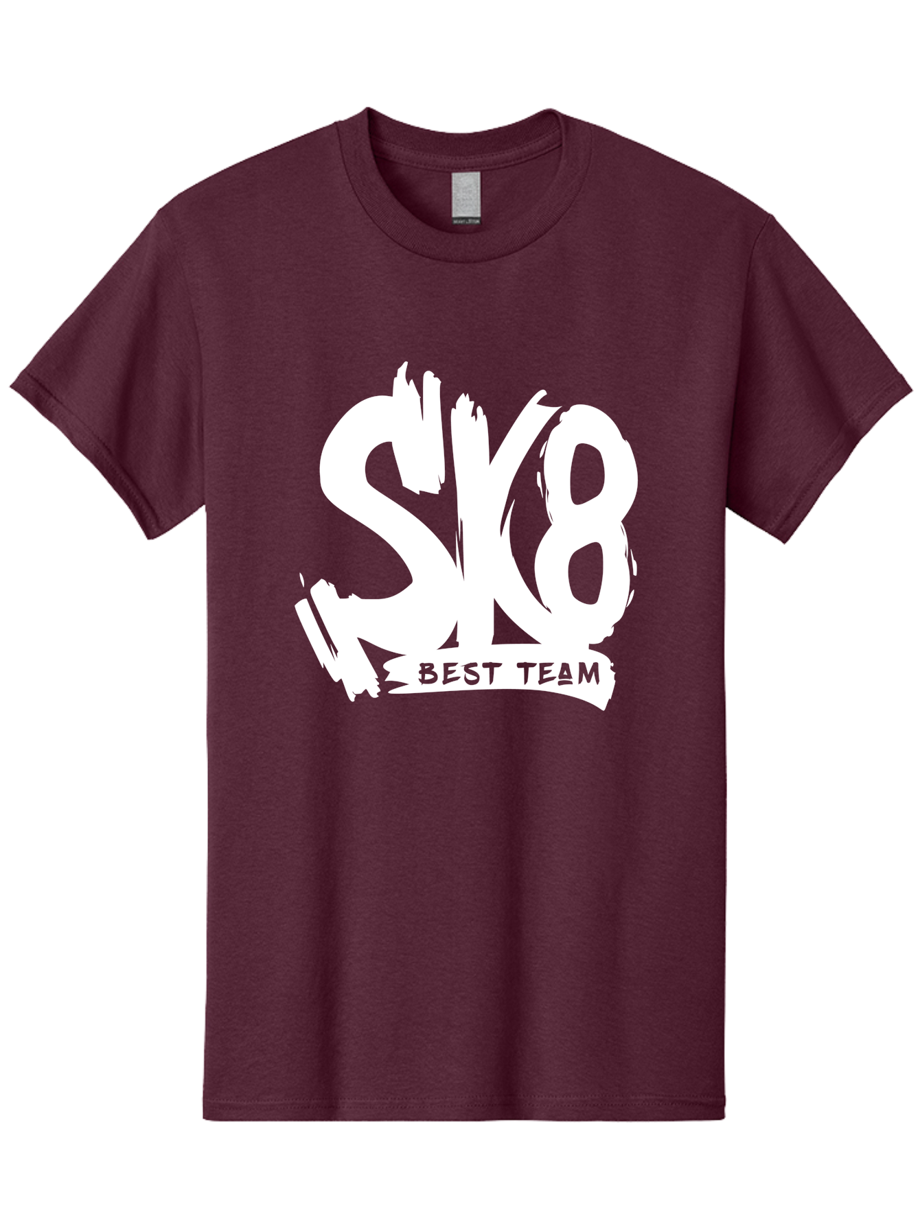 Sk8-Best-Team Men'S Graphic Tee, 100% Cotton, Comfortable Casual Summer Wear, Machine Washable, Action Sports Team Logo, Skateboarding Graphics, Team Spirit, Best Team Logo, Sports Branding, Team Identity, Skate Culture Aac164