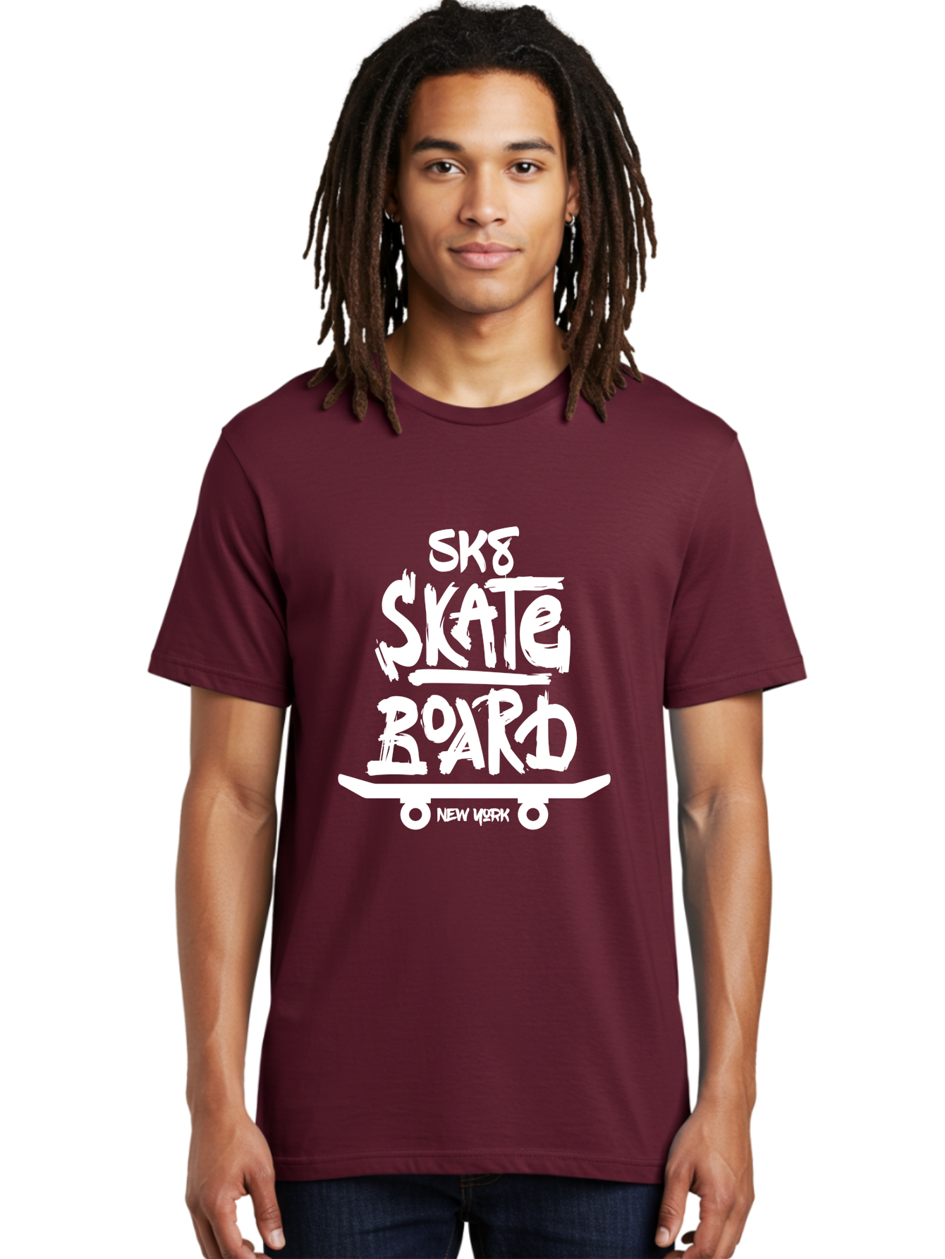 Sk8-Skate-Board Men'S Graphic Tee, 100% Cotton, Comfortable Casual Summer Wear, Machine Washable, Skateboarding Culture, Streetwear Fashion, New York, Urban Lifestyle, Skateboard Graphics, Skate Tricks Aac166