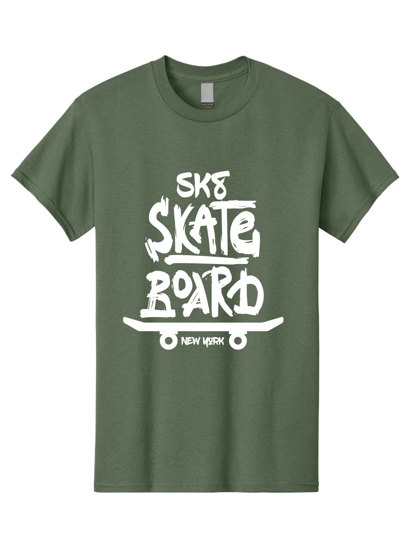 Sk8-Skate-Board Men'S Graphic Tee, 100% Cotton, Comfortable Casual Summer Wear, Machine Washable, Skateboarding Culture, Streetwear Fashion, New York, Urban Lifestyle, Skateboard Graphics, Skate Tricks Aac166