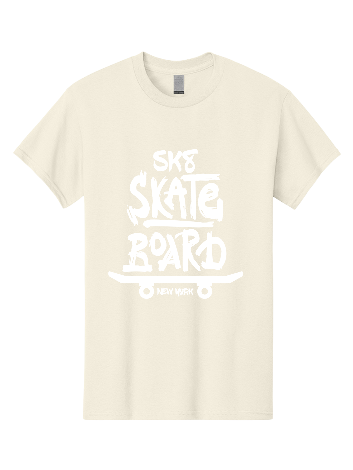Sk8-Skate-Board Men'S Graphic Tee, 100% Cotton, Comfortable Casual Summer Wear, Machine Washable, Skateboarding Culture, Streetwear Fashion, New York, Urban Lifestyle, Skateboard Graphics, Skate Tricks Aac166