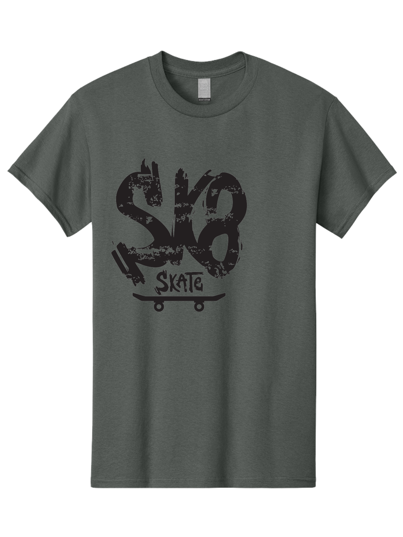 Sk8 Men'S Graphic Tee, 100% Cotton, Comfortable Casual Summer Wear, Machine Washable, Skateboarding Logo, Graffiti Style, Urban Culture, Street Art, Skateboard Graphics, Extreme Sports, Youth Culture, Edgy Design Aac167