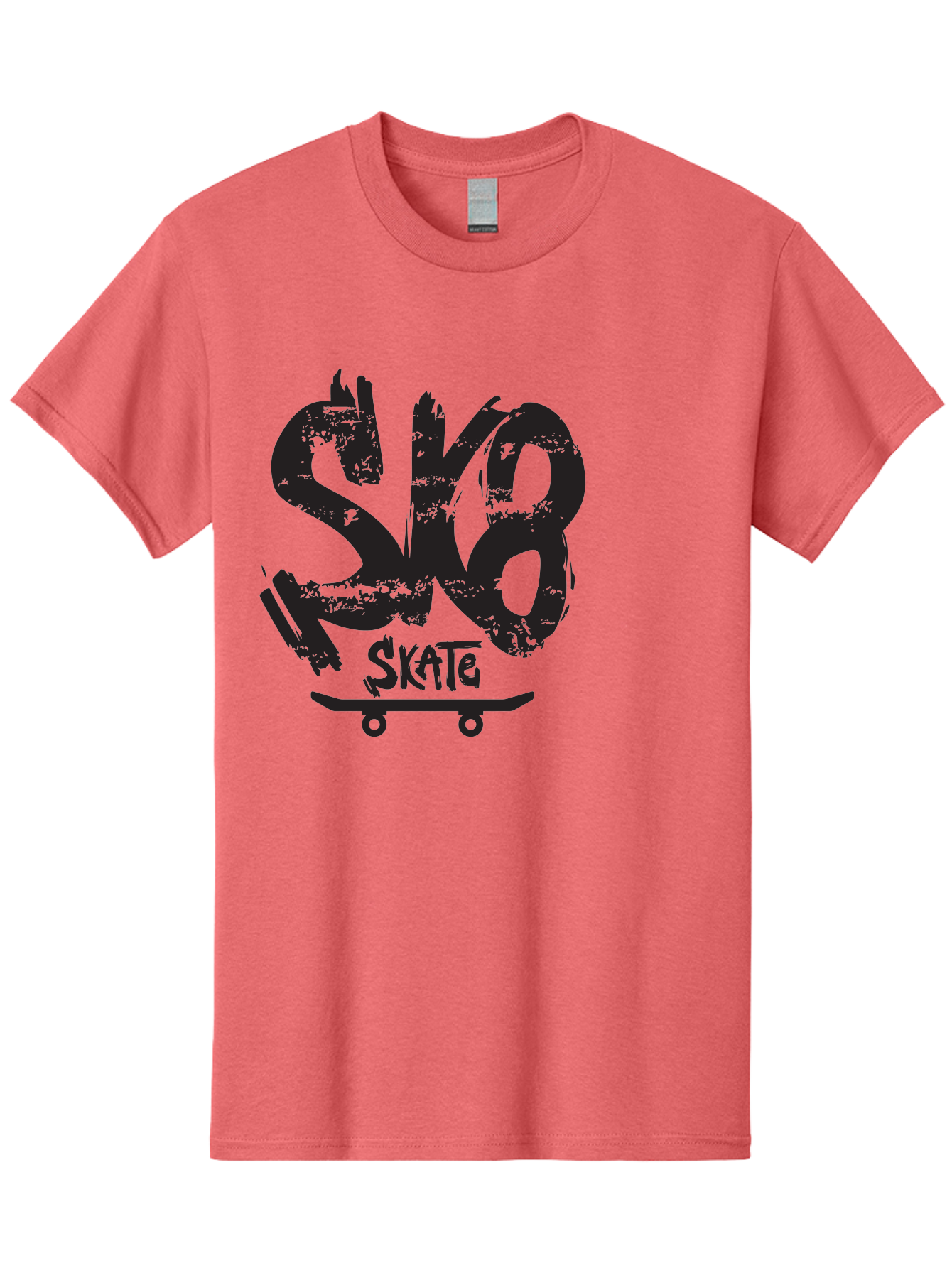 Sk8 Men'S Graphic Tee, 100% Cotton, Comfortable Casual Summer Wear, Machine Washable, Skateboarding Logo, Graffiti Style, Urban Culture, Street Art, Skateboard Graphics, Extreme Sports, Youth Culture, Edgy Design Aac167