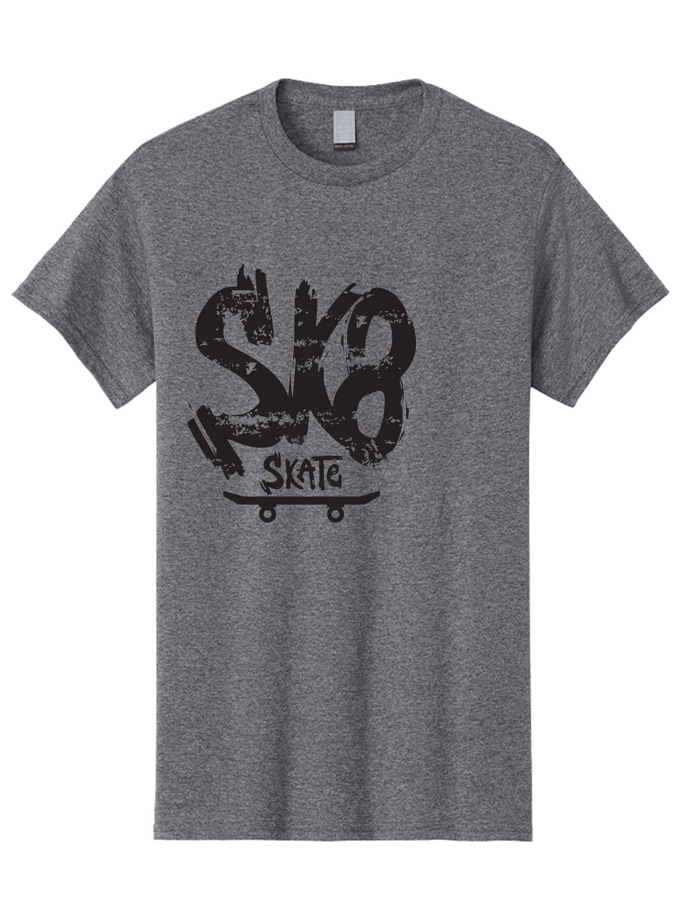 Sk8 Men'S Graphic Tee, 100% Cotton, Comfortable Casual Summer Wear, Machine Washable, Skateboarding Logo, Graffiti Style, Urban Culture, Street Art, Skateboard Graphics, Extreme Sports, Youth Culture, Edgy Design Aac167