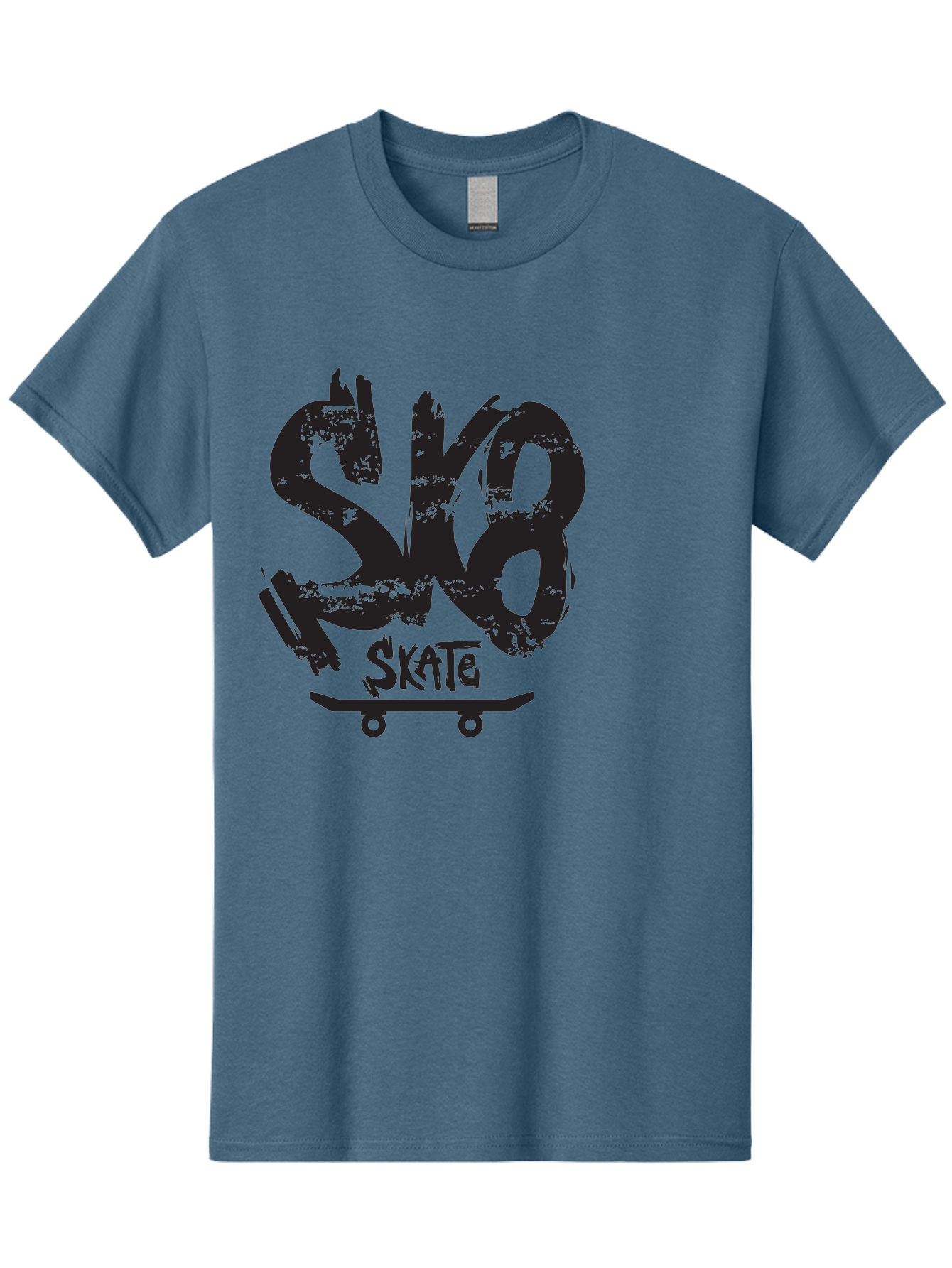 Sk8 Men'S Graphic Tee, 100% Cotton, Comfortable Casual Summer Wear, Machine Washable, Skateboarding Logo, Graffiti Style, Urban Culture, Street Art, Skateboard Graphics, Extreme Sports, Youth Culture, Edgy Design Aac167