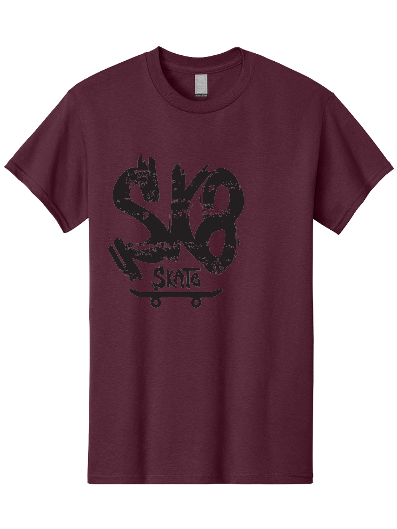 Sk8 Men'S Graphic Tee, 100% Cotton, Comfortable Casual Summer Wear, Machine Washable, Skateboarding Logo, Graffiti Style, Urban Culture, Street Art, Skateboard Graphics, Extreme Sports, Youth Culture, Edgy Design Aac167