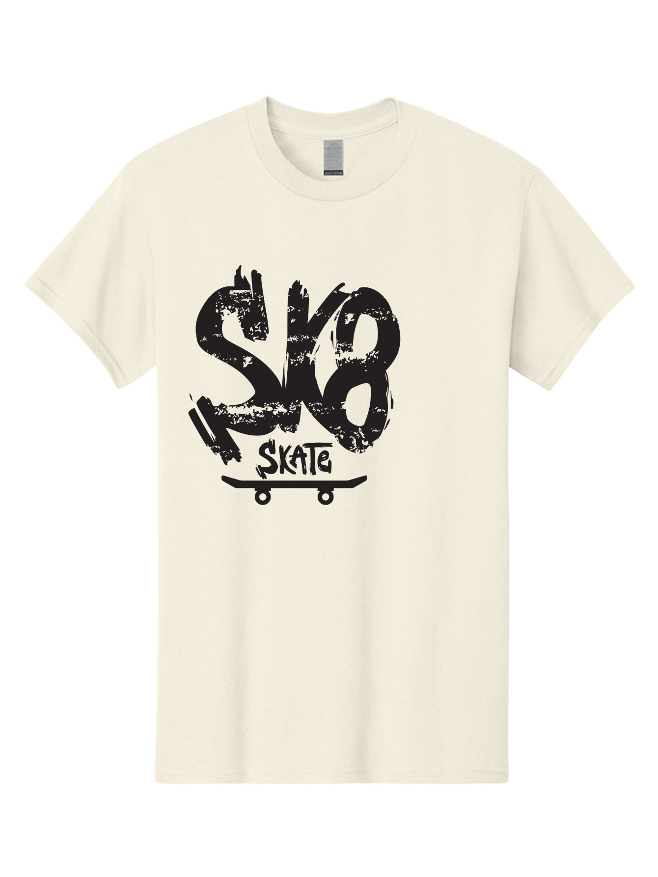 Sk8 Men'S Graphic Tee, 100% Cotton, Comfortable Casual Summer Wear, Machine Washable, Skateboarding Logo, Graffiti Style, Urban Culture, Street Art, Skateboard Graphics, Extreme Sports, Youth Culture, Edgy Design Aac167