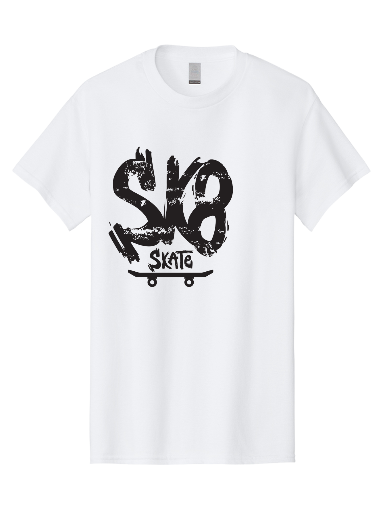 Sk8 Men'S Graphic Tee, 100% Cotton, Comfortable Casual Summer Wear, Machine Washable, Skateboarding Logo, Graffiti Style, Urban Culture, Street Art, Skateboard Graphics, Extreme Sports, Youth Culture, Edgy Design Aac167