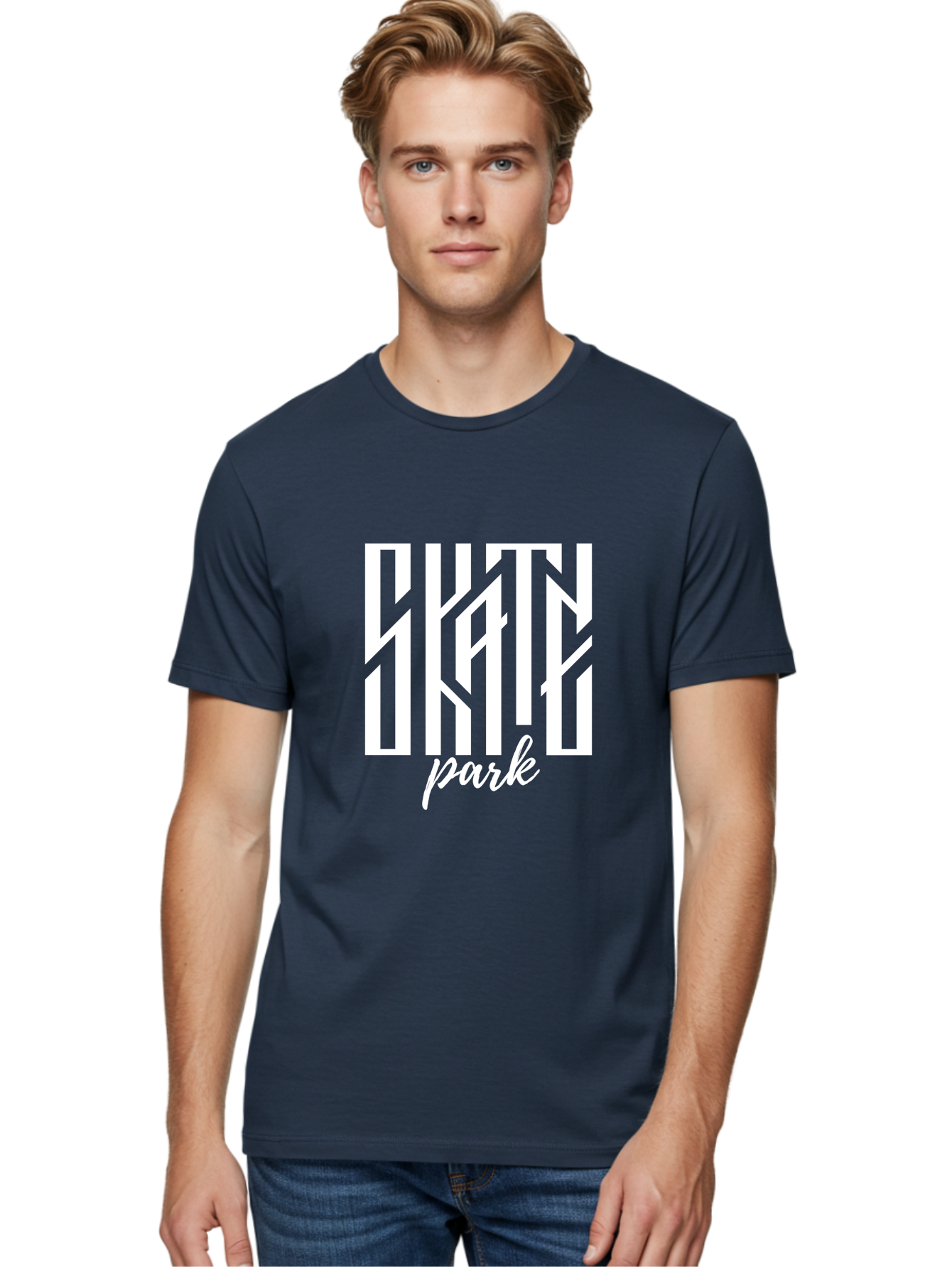 Skate-Park Men'S Graphic Tee, 100% Cotton, Comfortable Casual Summer Wear, Machine Washable, Skateboarding, Extreme Sports, Action Sports, Skate Culture, Streetwear Fashion, Skatepark Design, Urban Lifestyle, Skateboarding Community Aac170